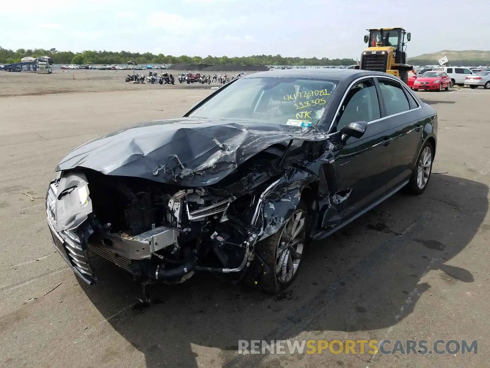 2 Photograph of a damaged car WAUDNAF40KA118305 AUDI A4 2019