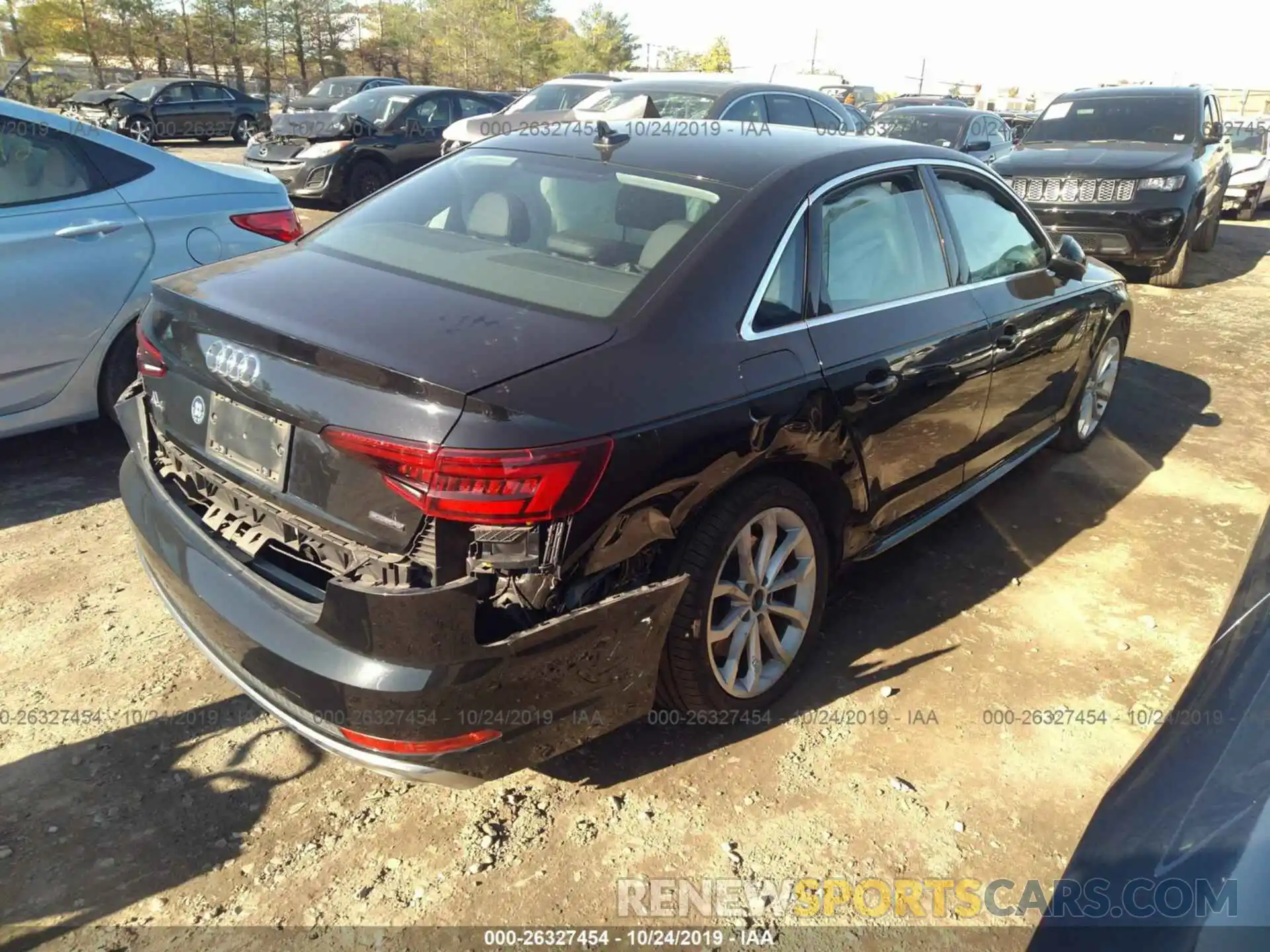 4 Фотография поврежденного автомобиля WAUDNAF40KN002255 AUDI A4 2019