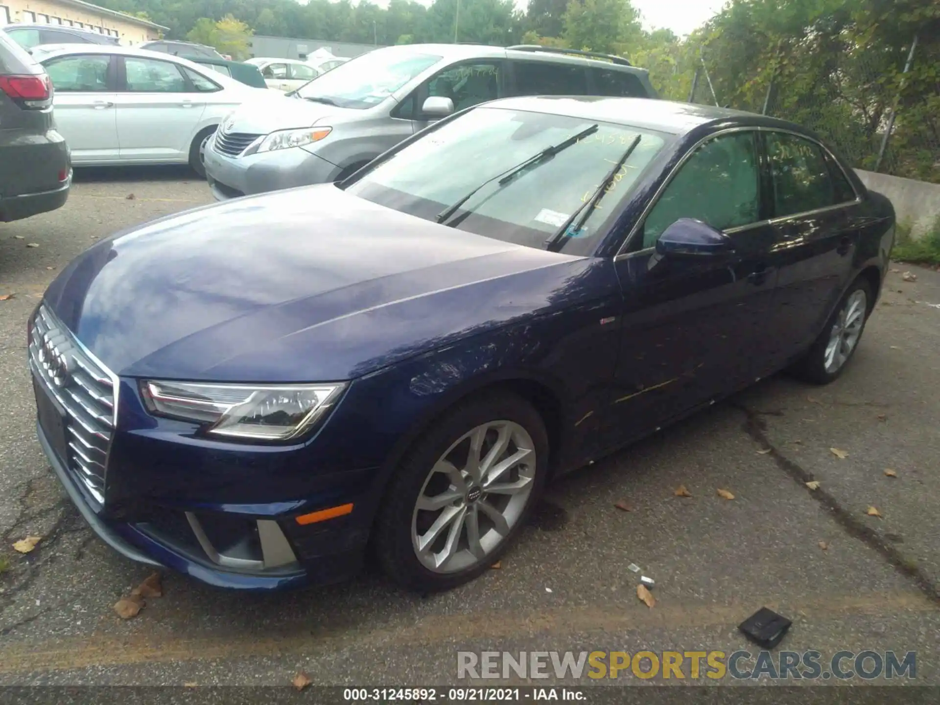 2 Photograph of a damaged car WAUDNAF41KA003292 AUDI A4 2019