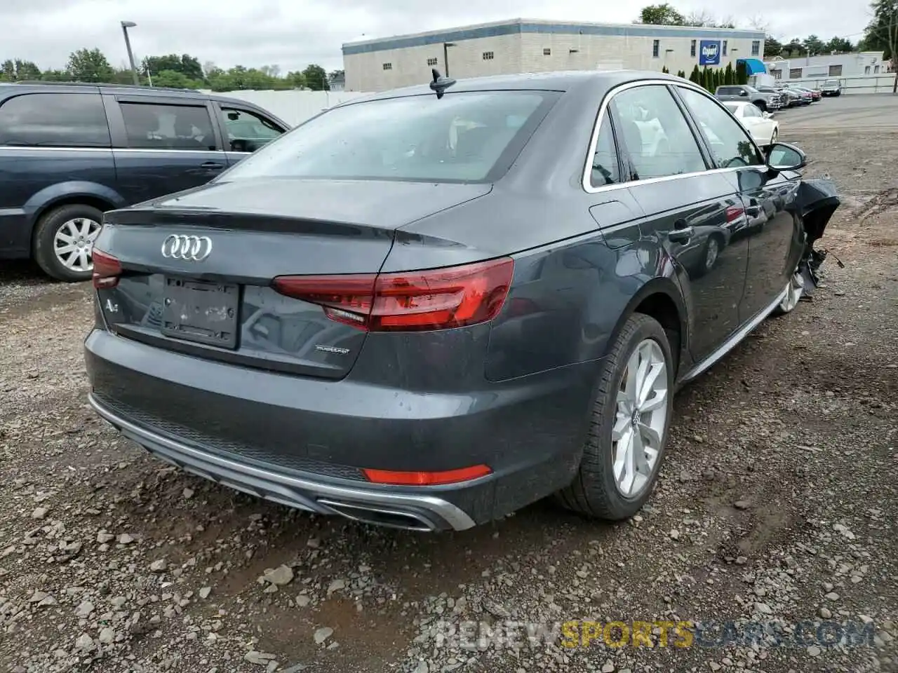 4 Фотография поврежденного автомобиля WAUDNAF41KA007004 AUDI A4 2019