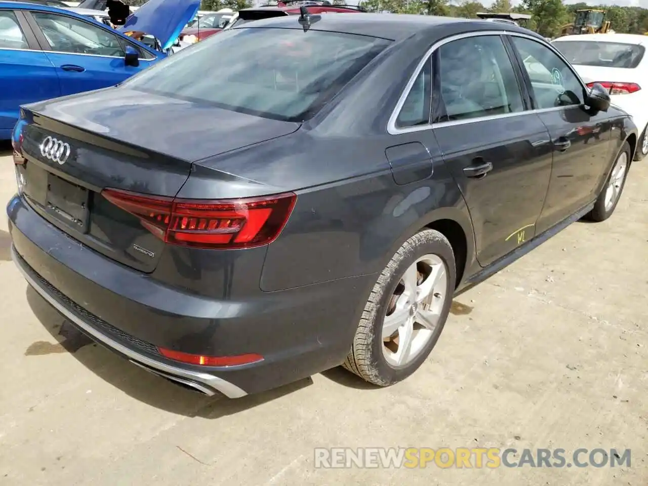 4 Фотография поврежденного автомобиля WAUDNAF41KA043100 AUDI A4 2019