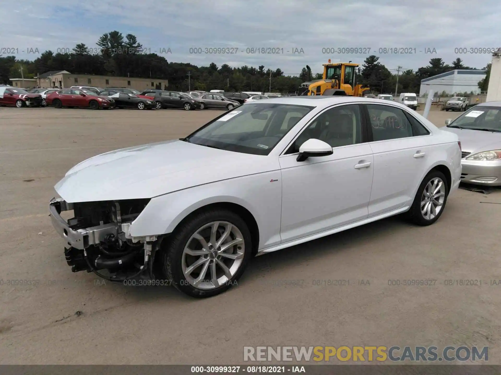 2 Photograph of a damaged car WAUDNAF41KA118474 AUDI A4 2019