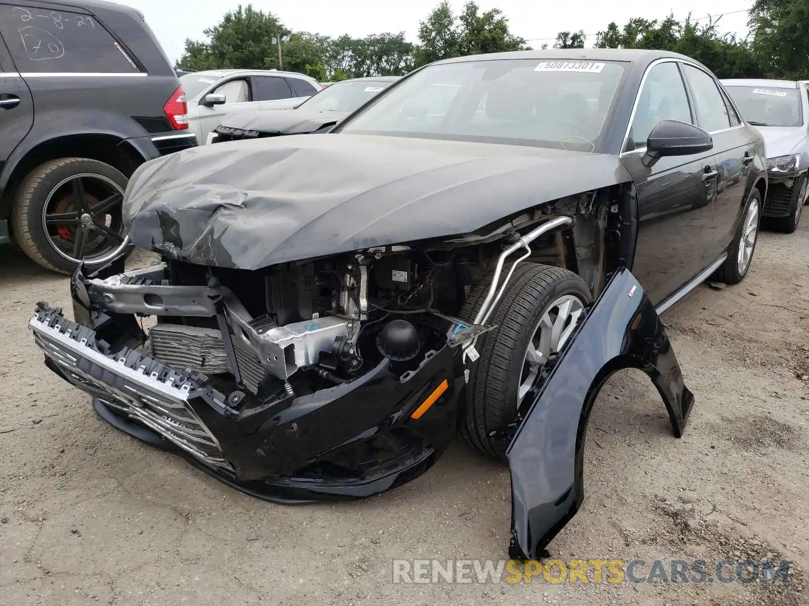 2 Photograph of a damaged car WAUDNAF41KN007321 AUDI A4 2019