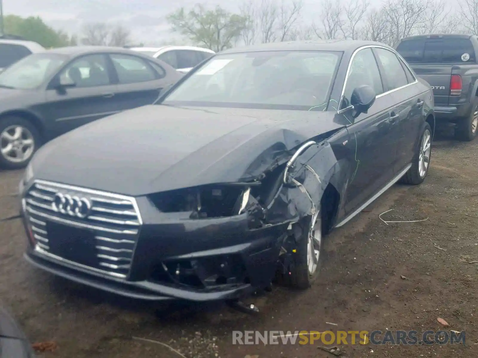 2 Фотография поврежденного автомобиля WAUDNAF41KN007545 AUDI A4 2019