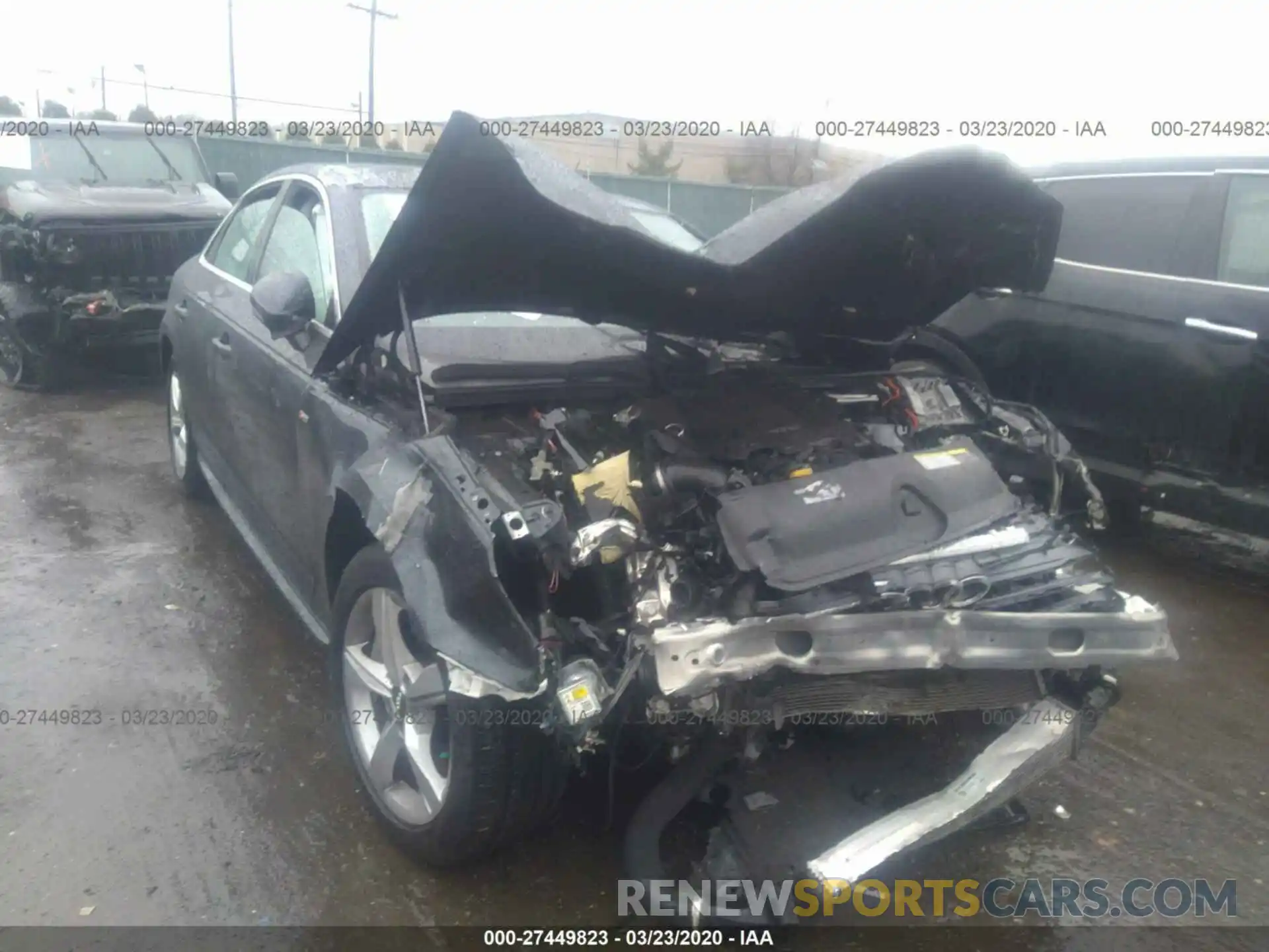 1 Photograph of a damaged car WAUDNAF42KA022272 AUDI A4 2019