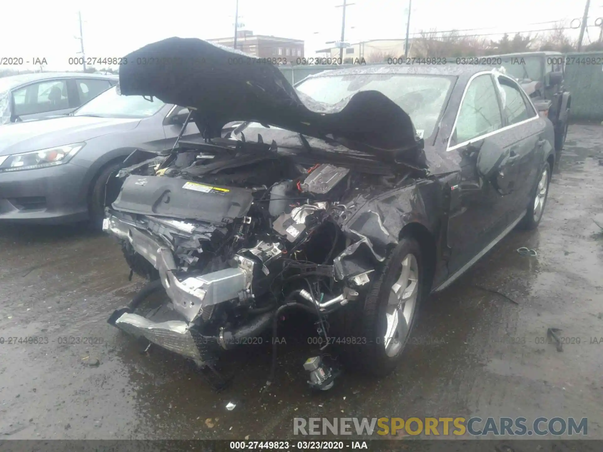 2 Photograph of a damaged car WAUDNAF42KA022272 AUDI A4 2019