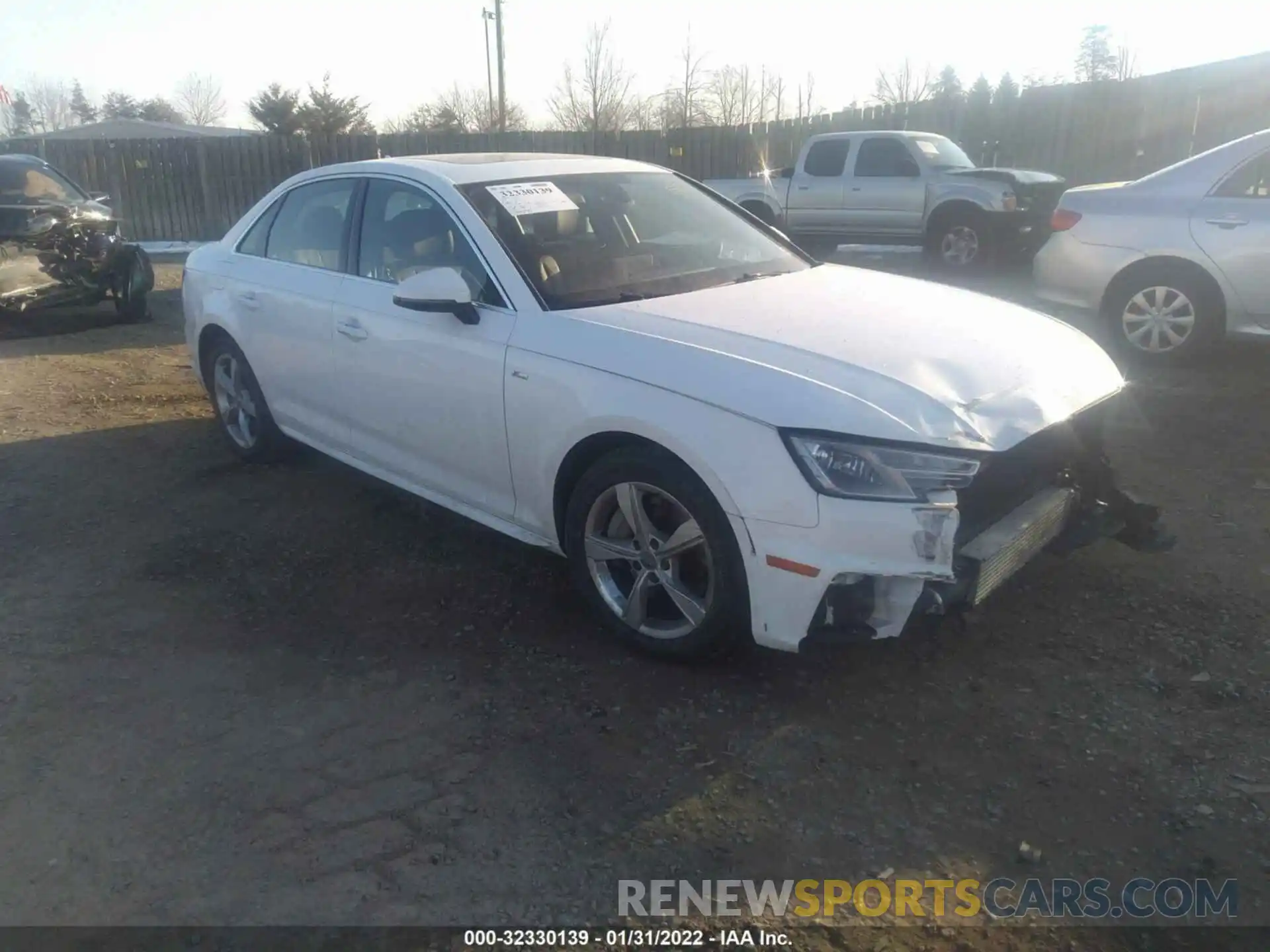 1 Photograph of a damaged car WAUDNAF42KA030761 AUDI A4 2019