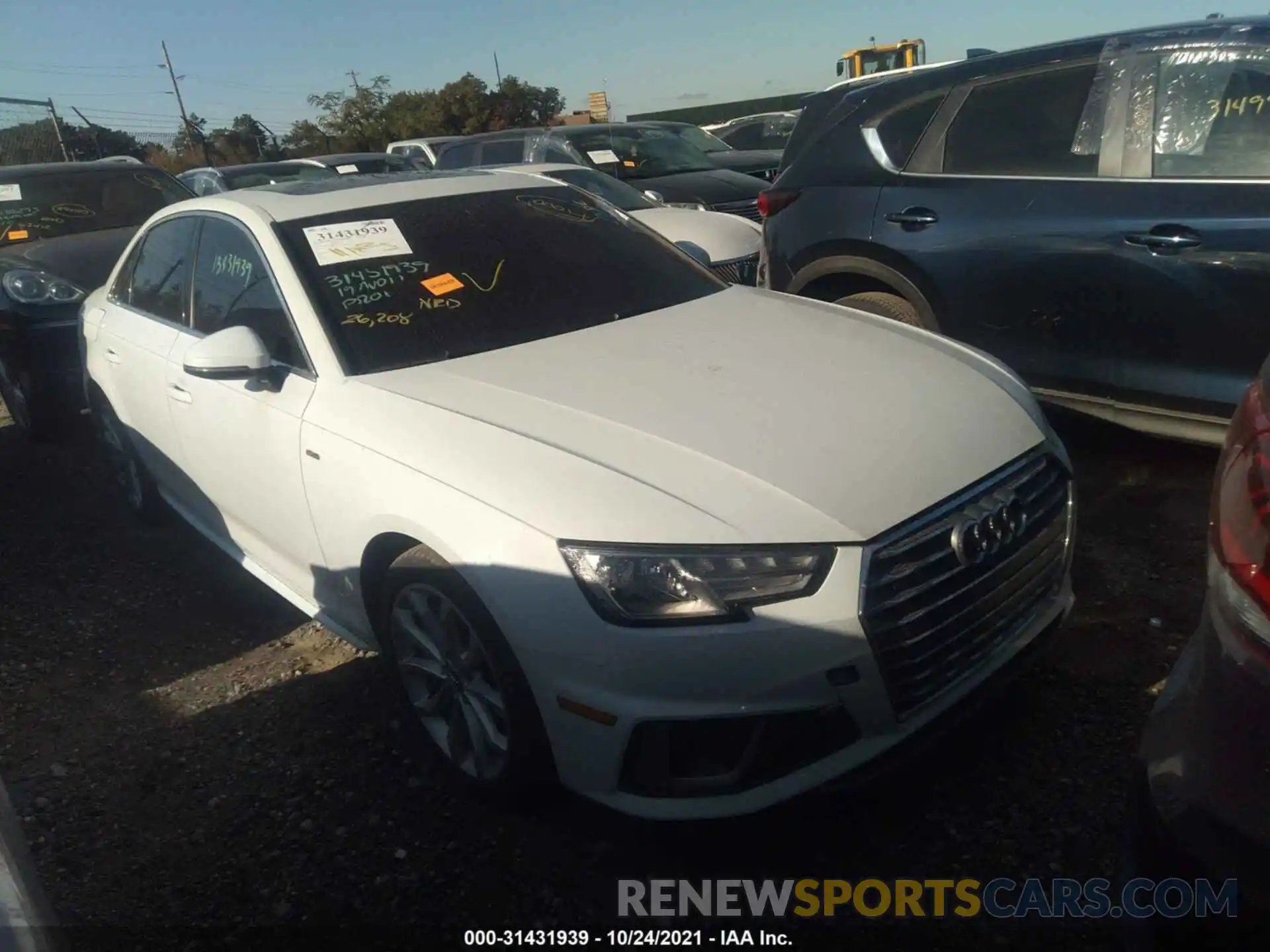 1 Photograph of a damaged car WAUDNAF42KA037712 AUDI A4 2019