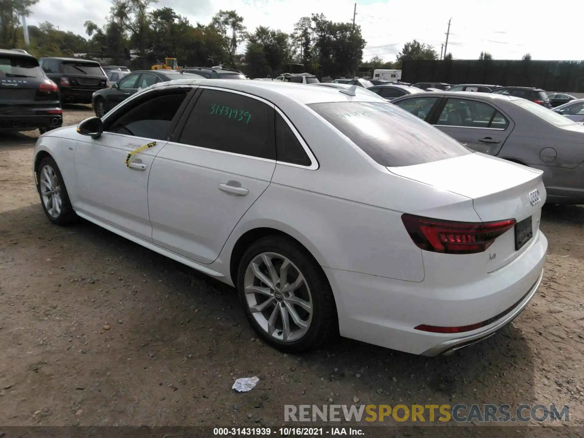 3 Photograph of a damaged car WAUDNAF42KA037712 AUDI A4 2019