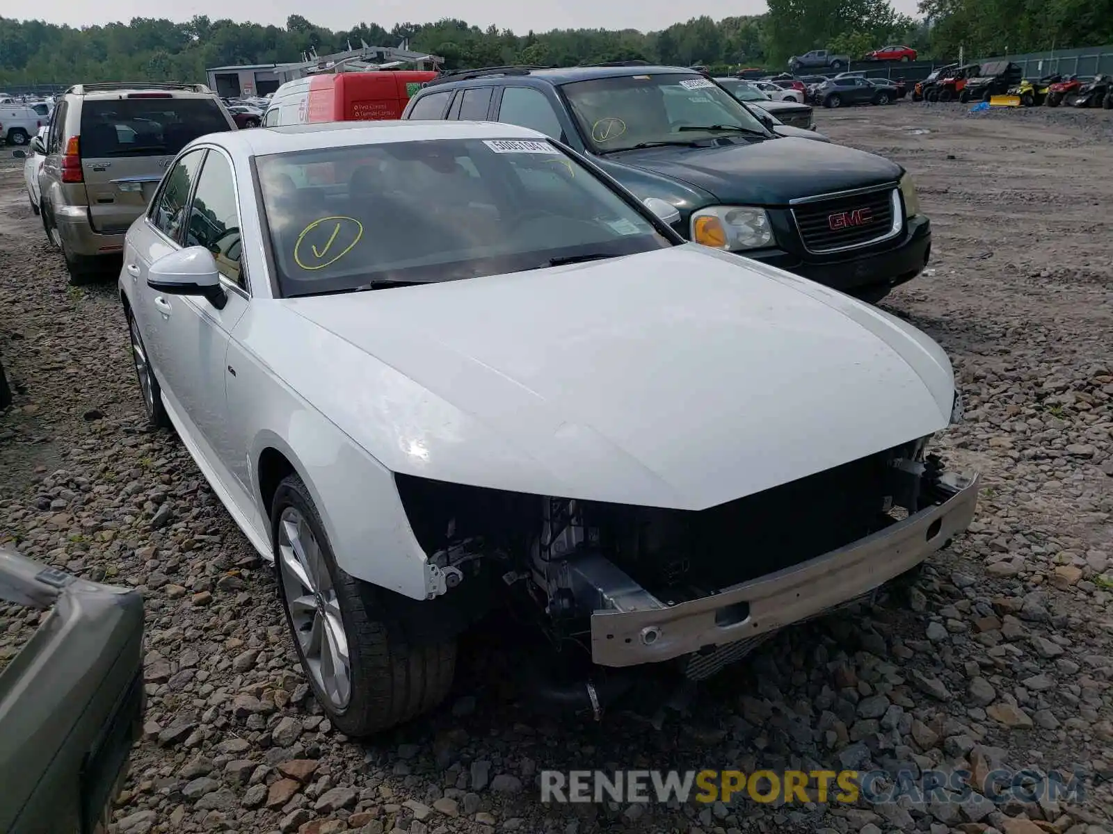 1 Photograph of a damaged car WAUDNAF42KA115969 AUDI A4 2019