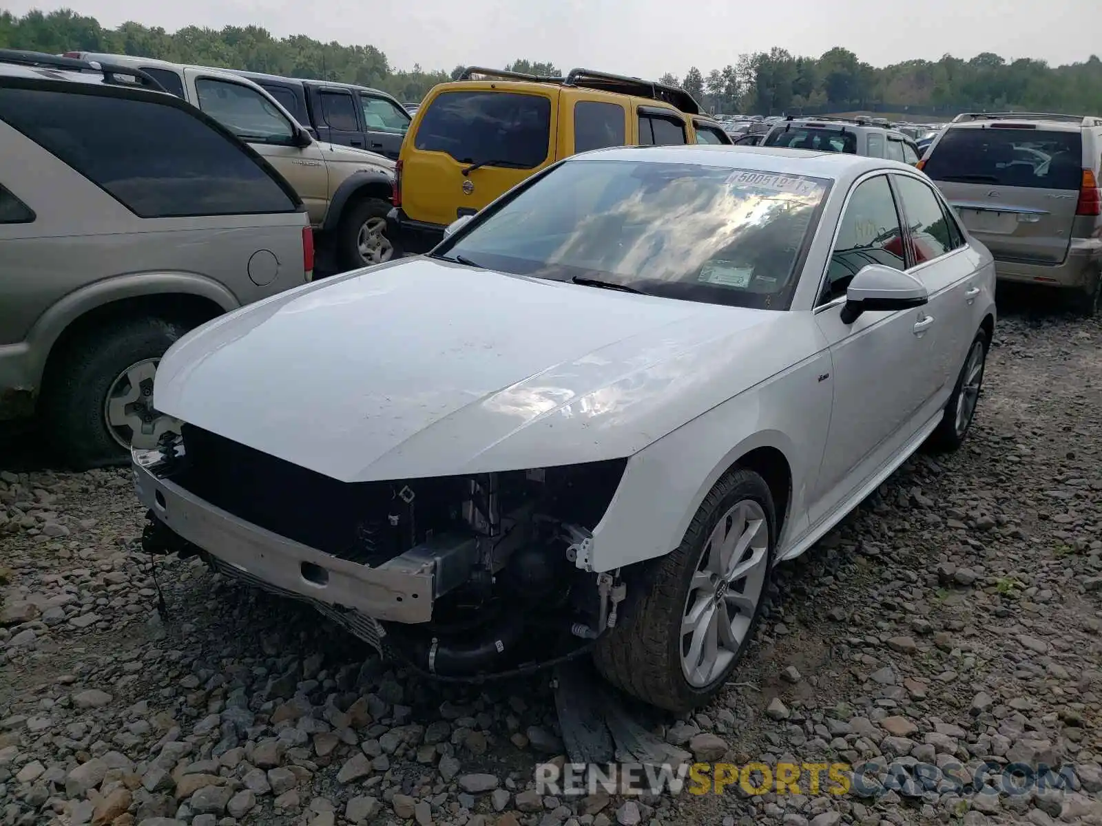 2 Photograph of a damaged car WAUDNAF42KA115969 AUDI A4 2019