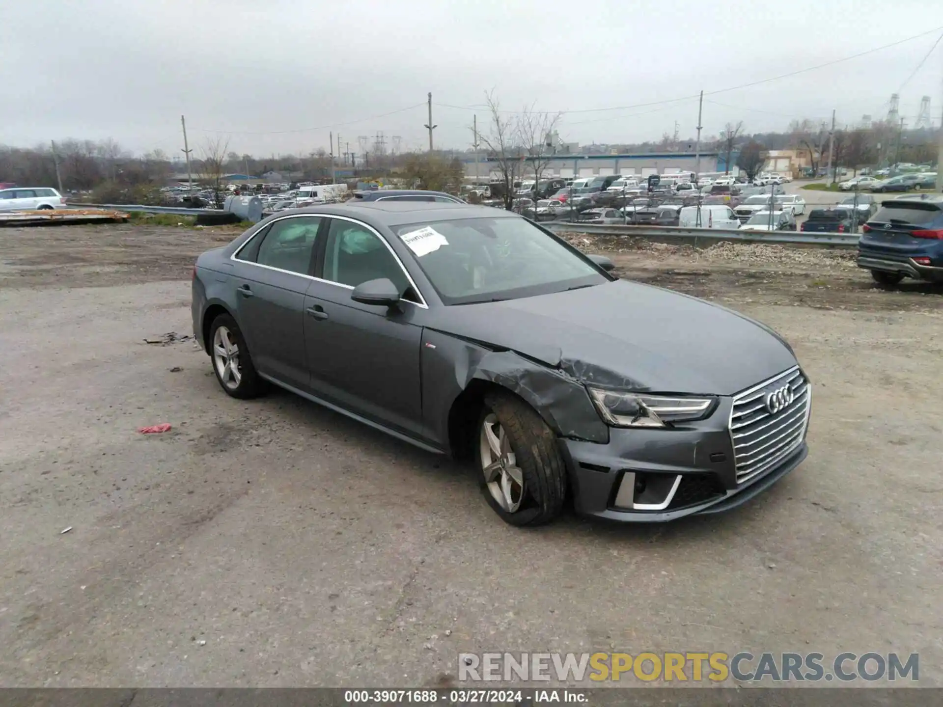 1 Фотография поврежденного автомобиля WAUDNAF42KN020045 AUDI A4 2019