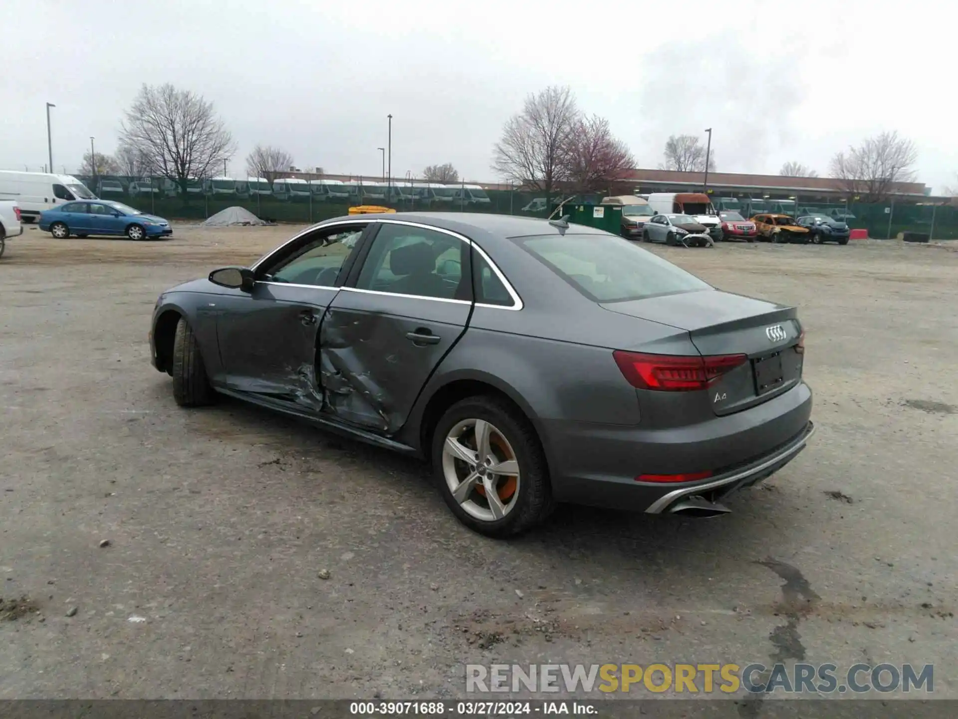 3 Photograph of a damaged car WAUDNAF42KN020045 AUDI A4 2019