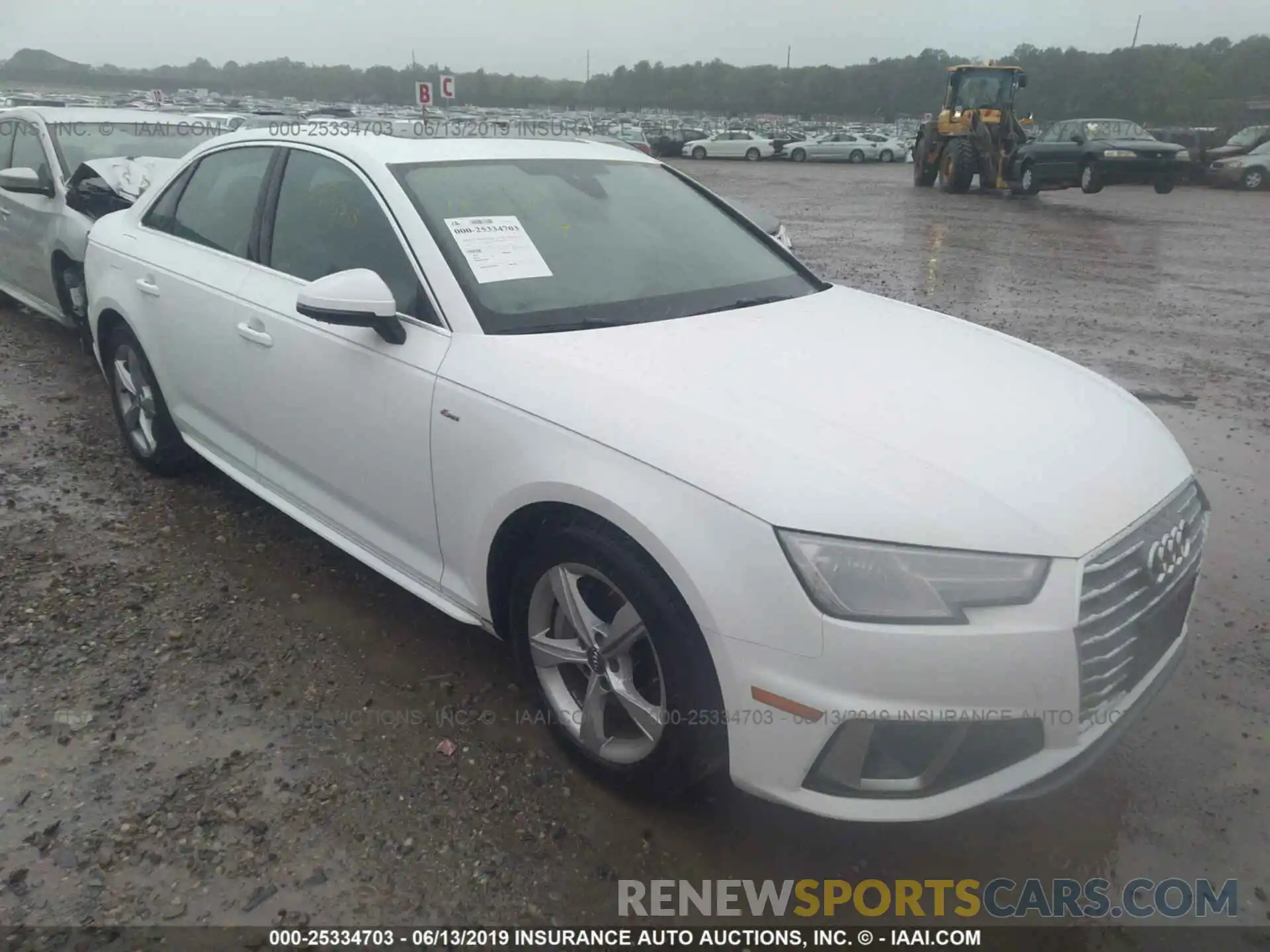 1 Photograph of a damaged car WAUDNAF43KA012768 AUDI A4 2019