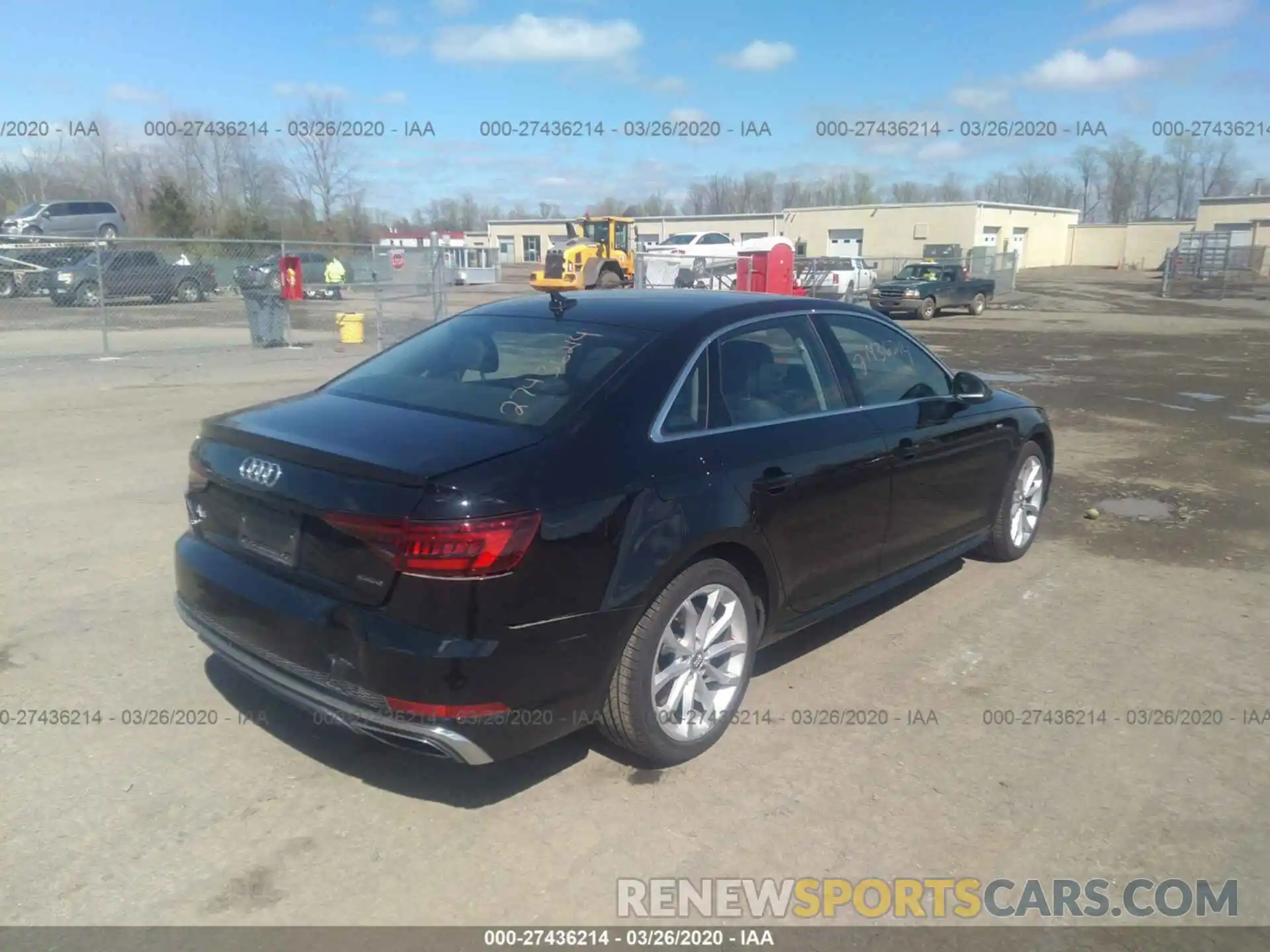 4 Фотография поврежденного автомобиля WAUDNAF43KA016450 AUDI A4 2019