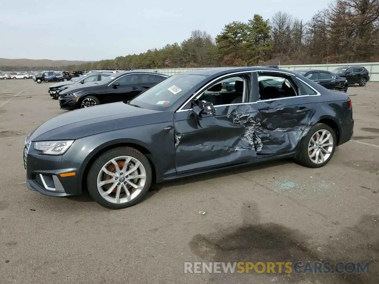 1 Photograph of a damaged car WAUDNAF43KA105709 AUDI A4 2019