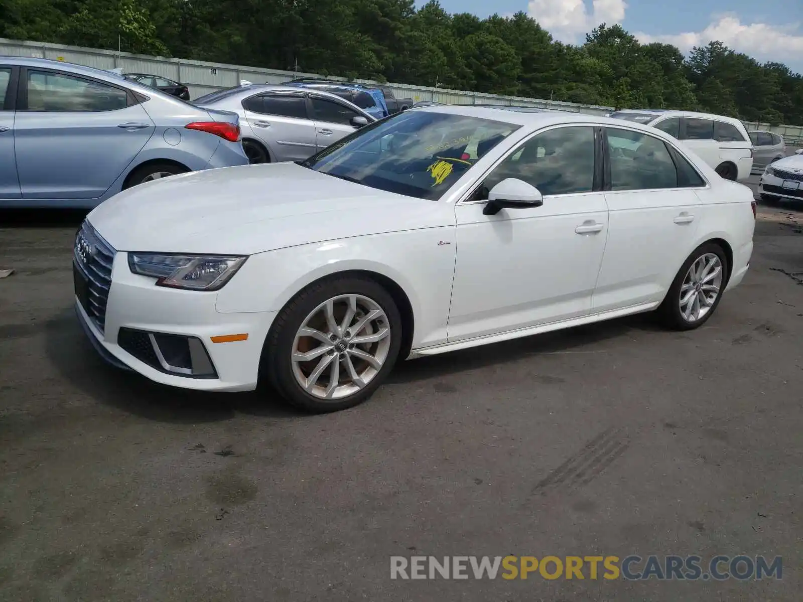 2 Photograph of a damaged car WAUDNAF43KN006185 AUDI A4 2019