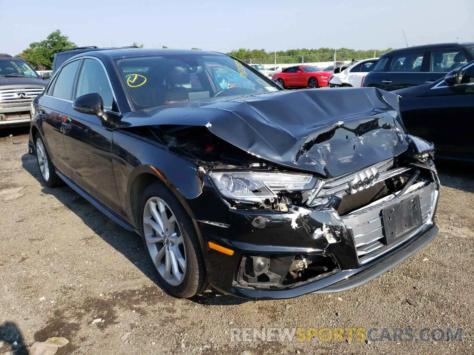 1 Photograph of a damaged car WAUDNAF44KA015002 AUDI A4 2019