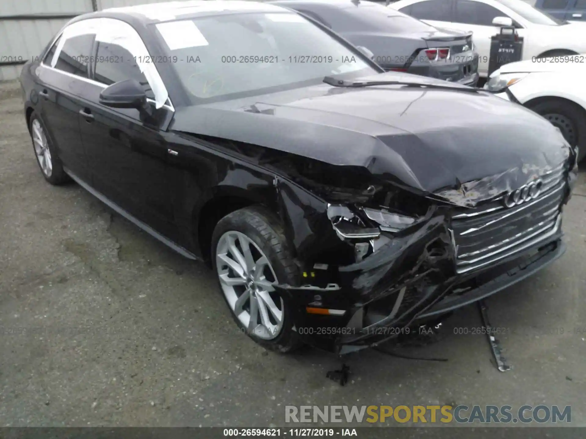 1 Photograph of a damaged car WAUDNAF44KA044936 AUDI A4 2019