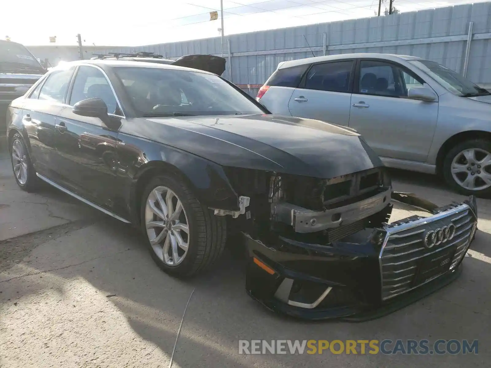 1 Photograph of a damaged car WAUDNAF44KN011637 AUDI A4 2019