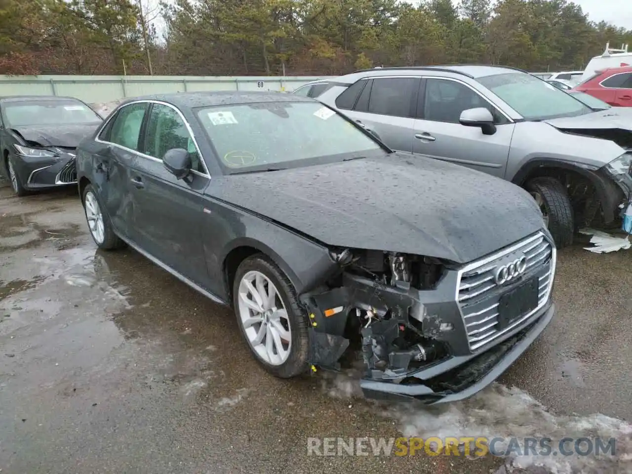 1 Photograph of a damaged car WAUDNAF44KN012979 AUDI A4 2019