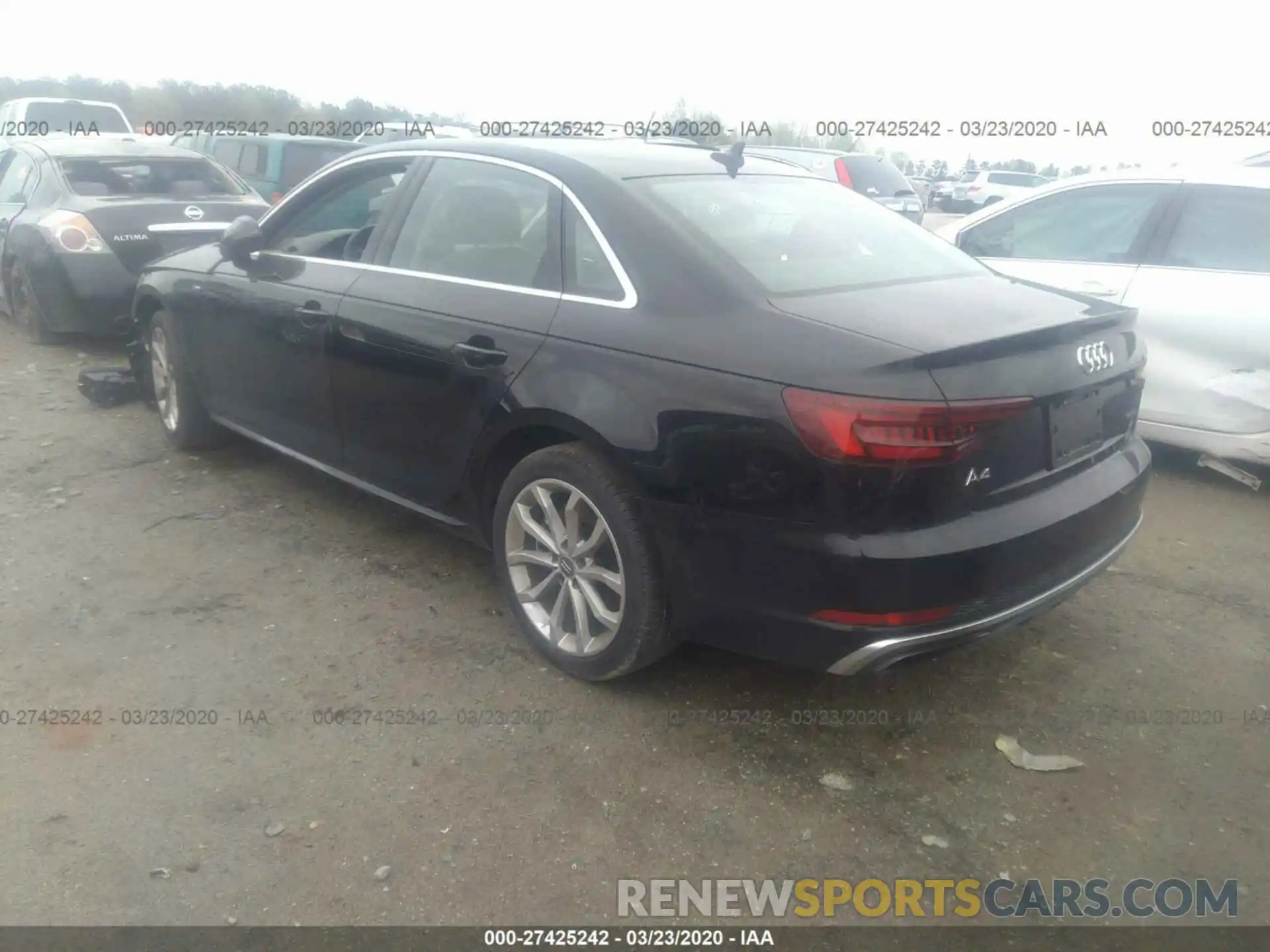 3 Фотография поврежденного автомобиля WAUDNAF44KN018667 AUDI A4 2019