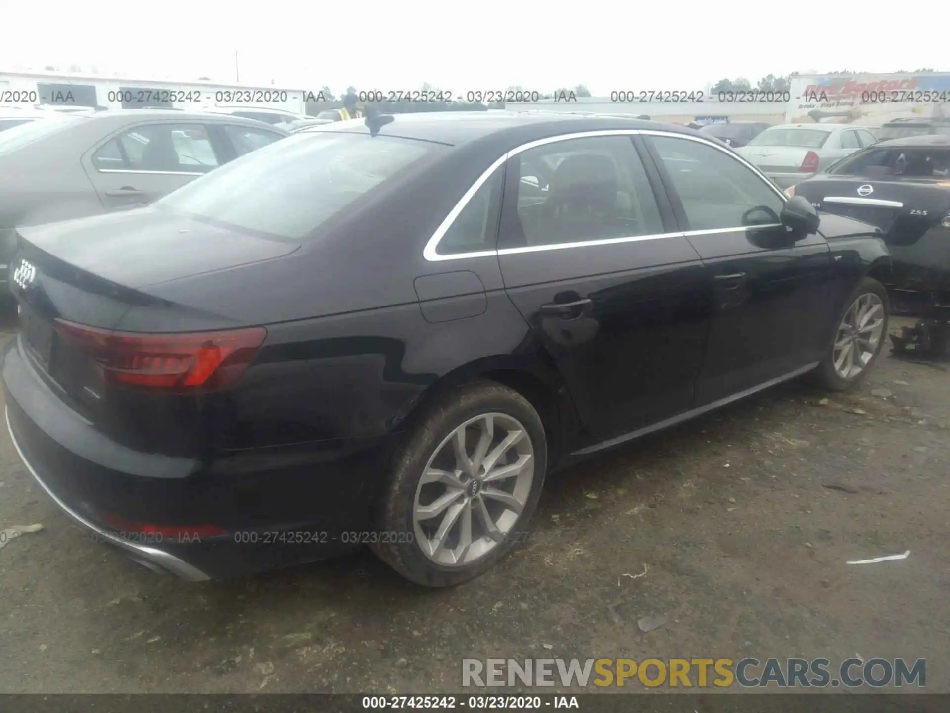 4 Фотография поврежденного автомобиля WAUDNAF44KN018667 AUDI A4 2019