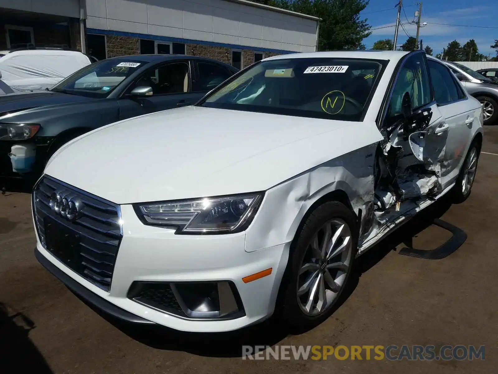 2 Photograph of a damaged car WAUDNAF45KA007149 AUDI A4 2019