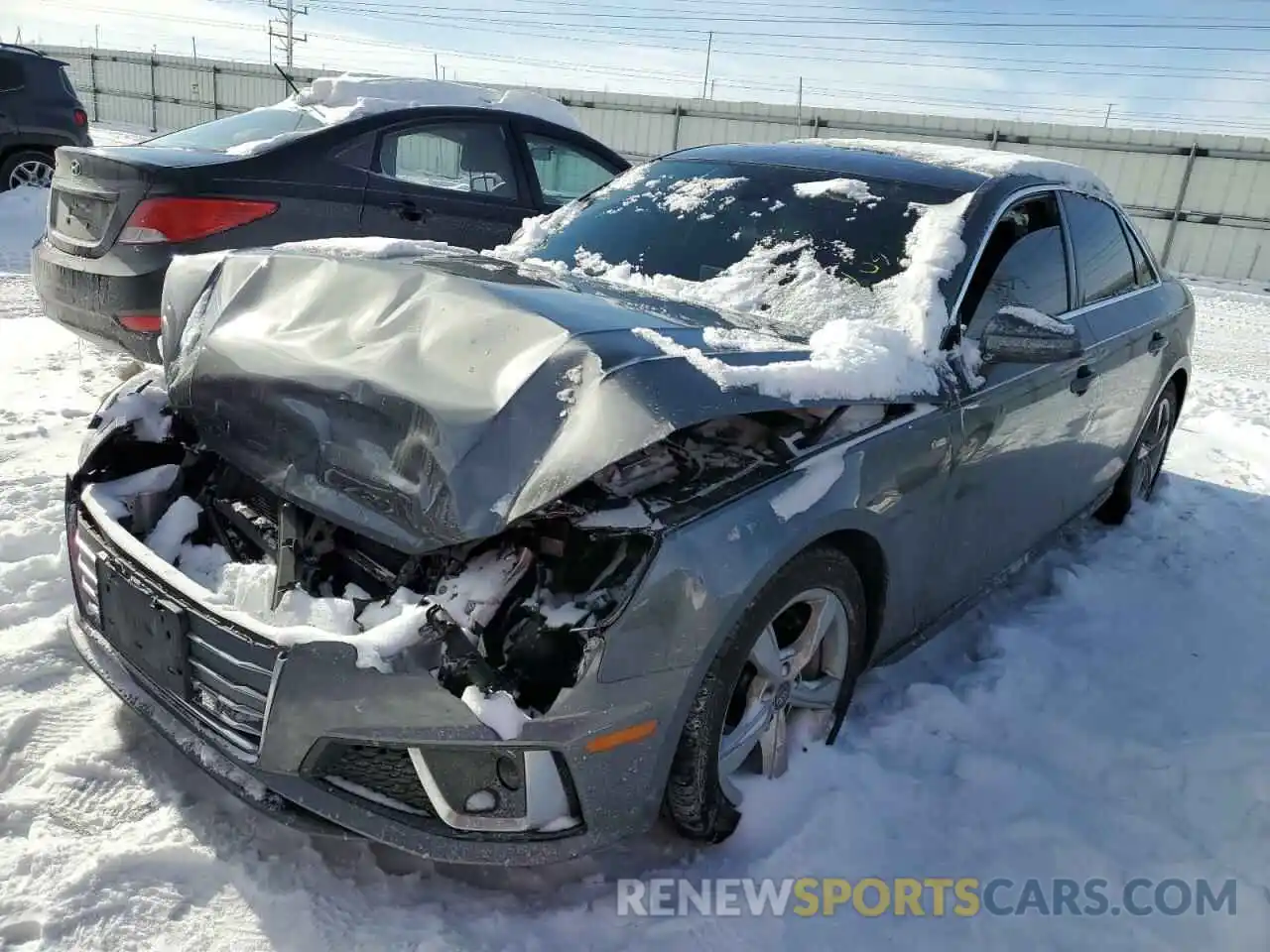 1 Photograph of a damaged car WAUDNAF45KA031645 AUDI A4 2019