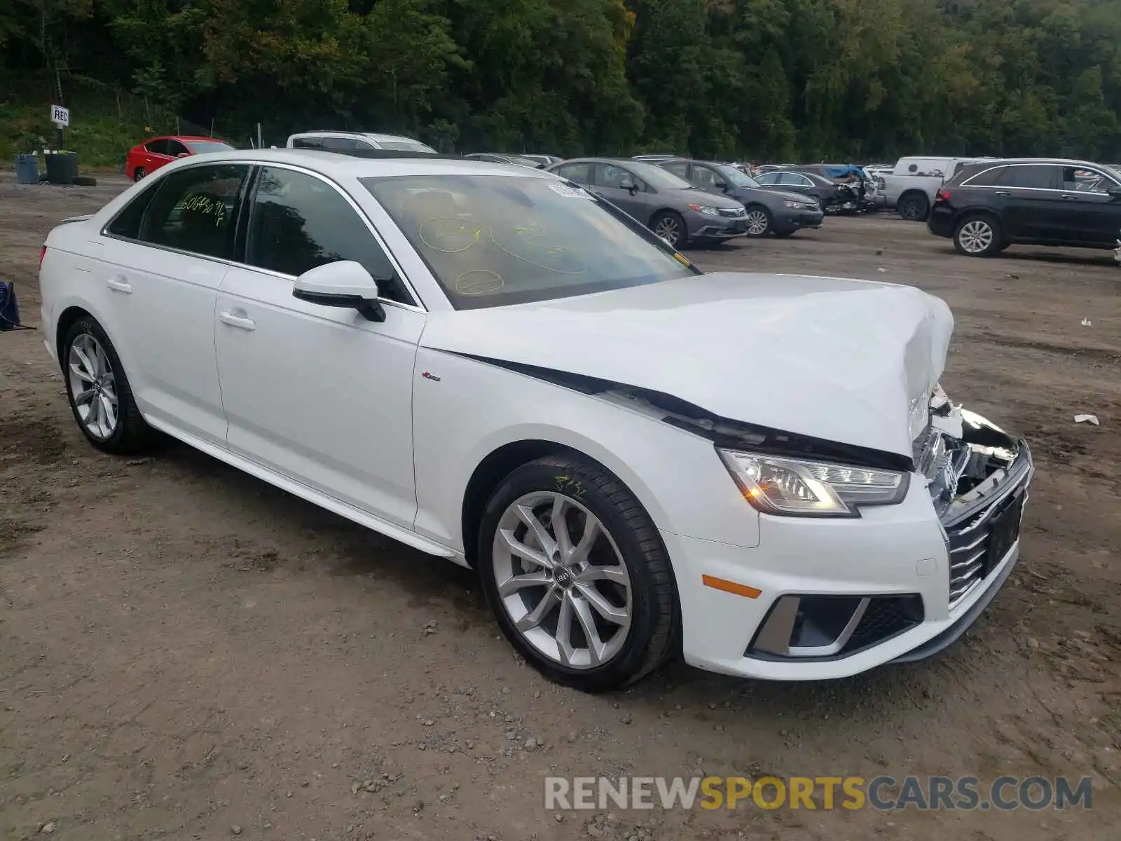 1 Photograph of a damaged car WAUDNAF45KA098892 AUDI A4 2019