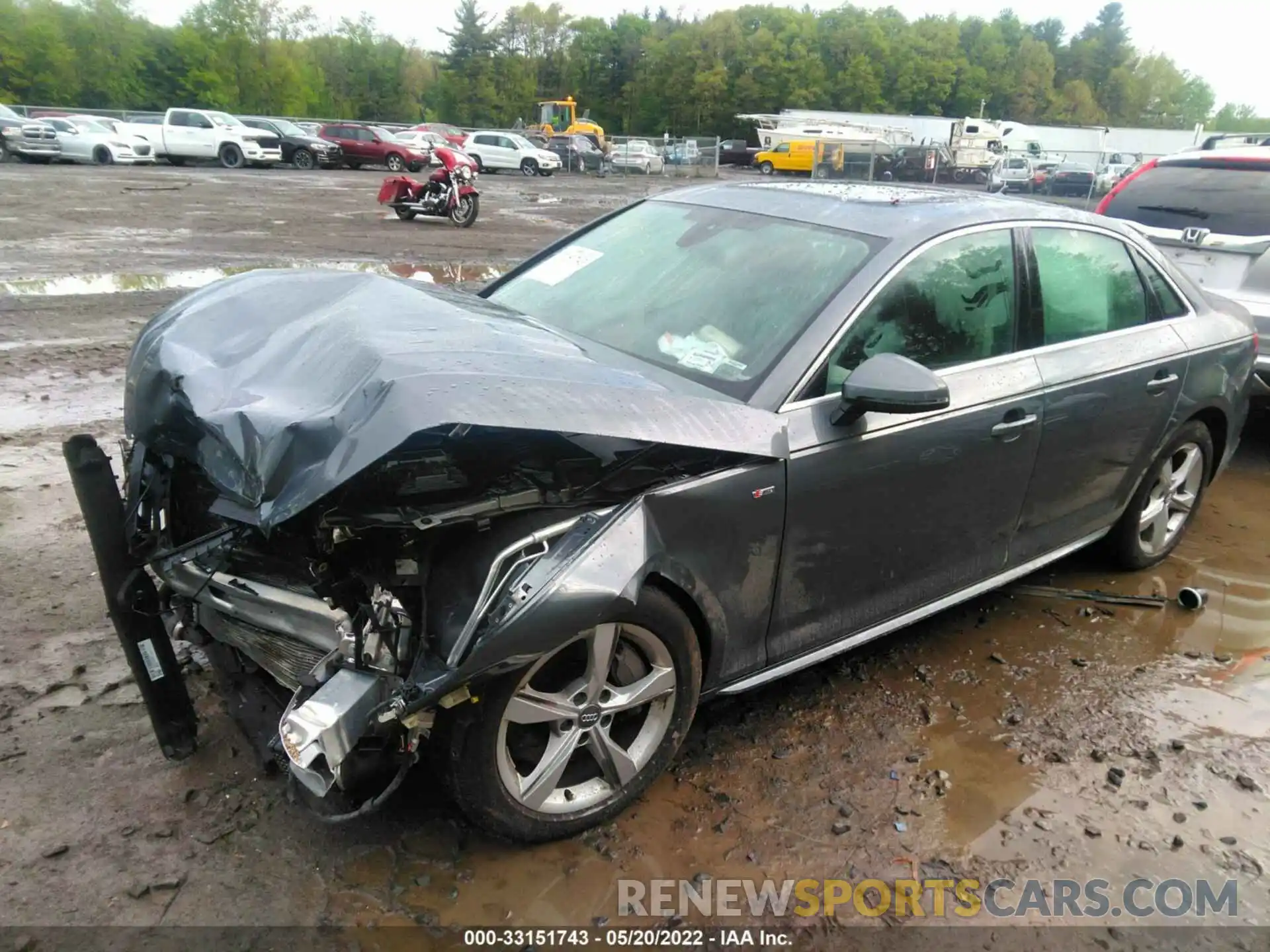 2 Photograph of a damaged car WAUDNAF45KA112032 AUDI A4 2019