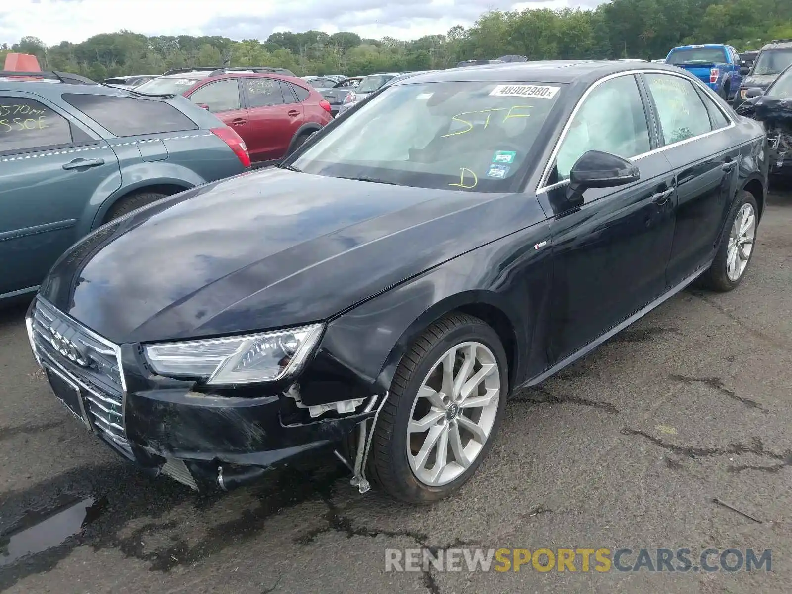 2 Photograph of a damaged car WAUDNAF45KN002543 AUDI A4 2019