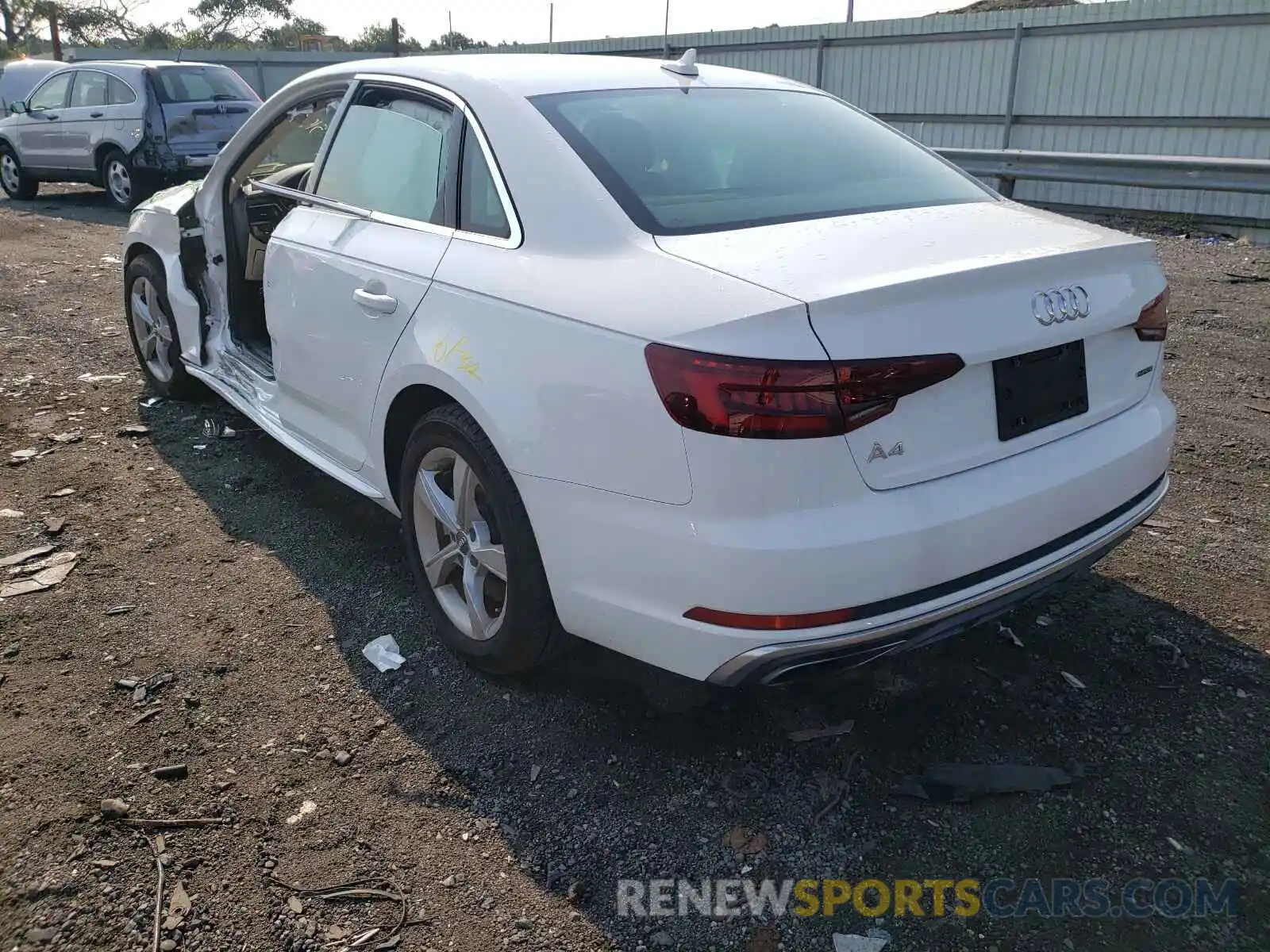 3 Photograph of a damaged car WAUDNAF45KN019391 AUDI A4 2019