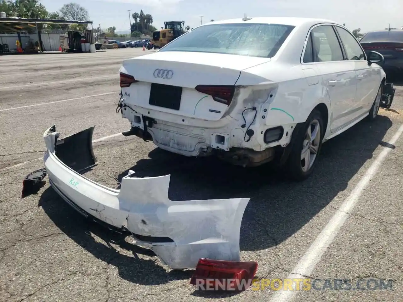 4 Photograph of a damaged car WAUDNAF46KA011372 AUDI A4 2019