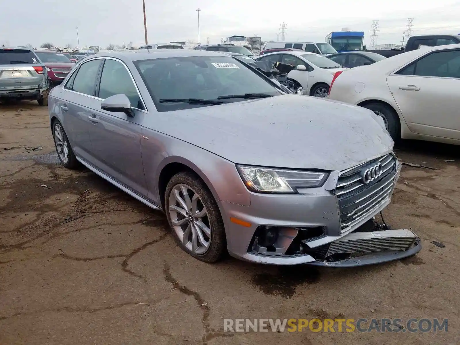 1 Photograph of a damaged car WAUDNAF46KA048972 AUDI A4 2019