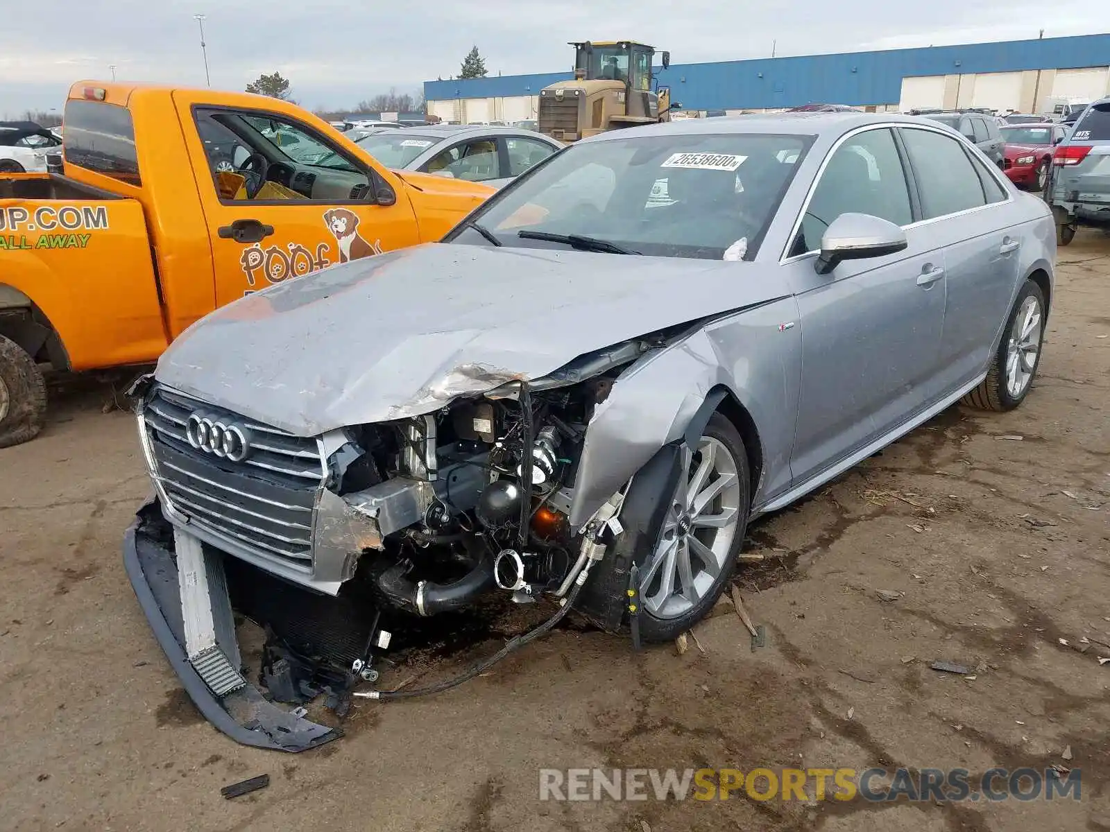 2 Photograph of a damaged car WAUDNAF46KA048972 AUDI A4 2019