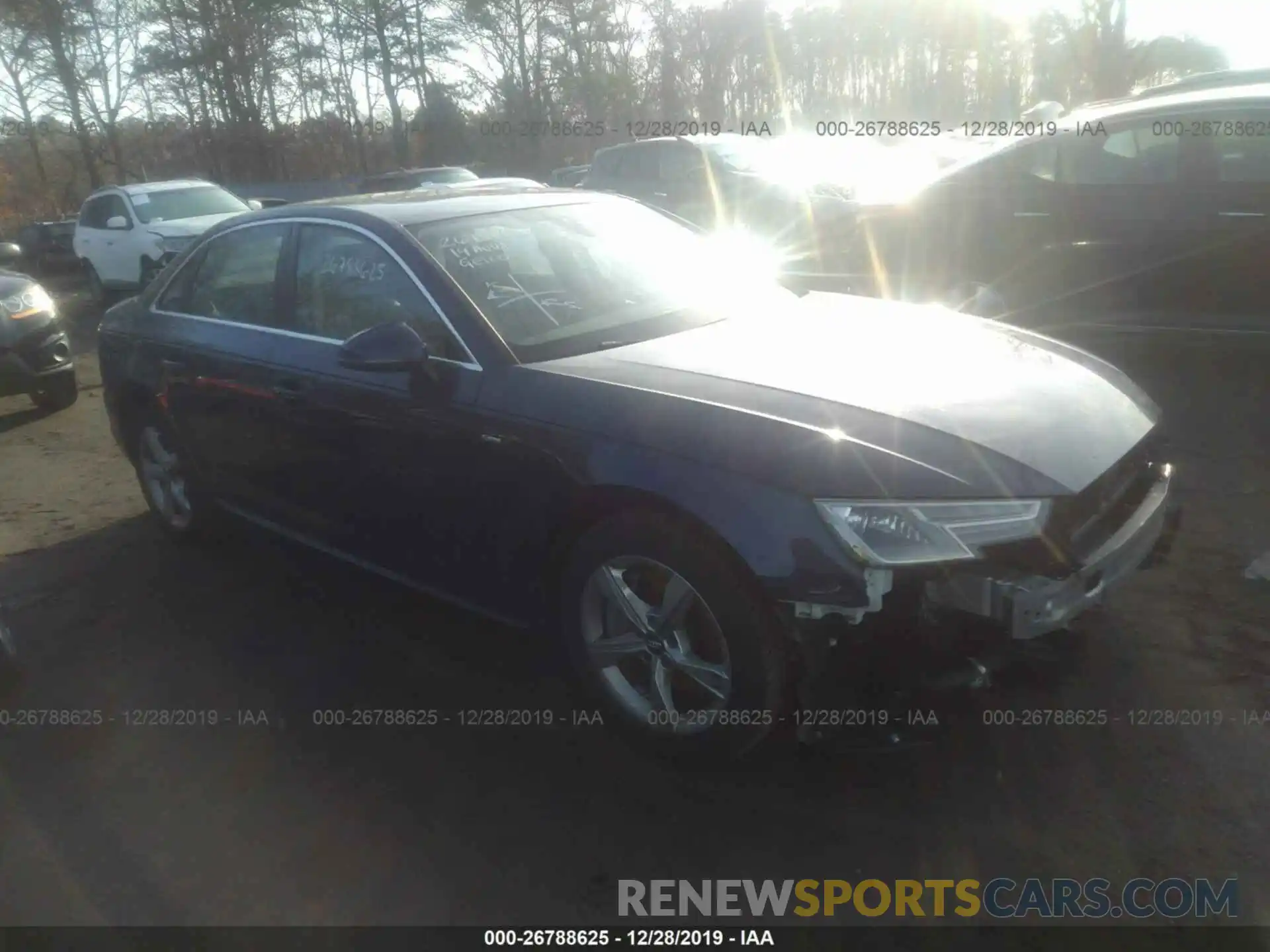 1 Photograph of a damaged car WAUDNAF47KA013888 AUDI A4 2019