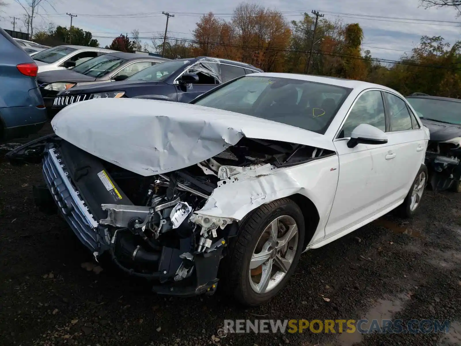 2 Photograph of a damaged car WAUDNAF47KA015530 AUDI A4 2019