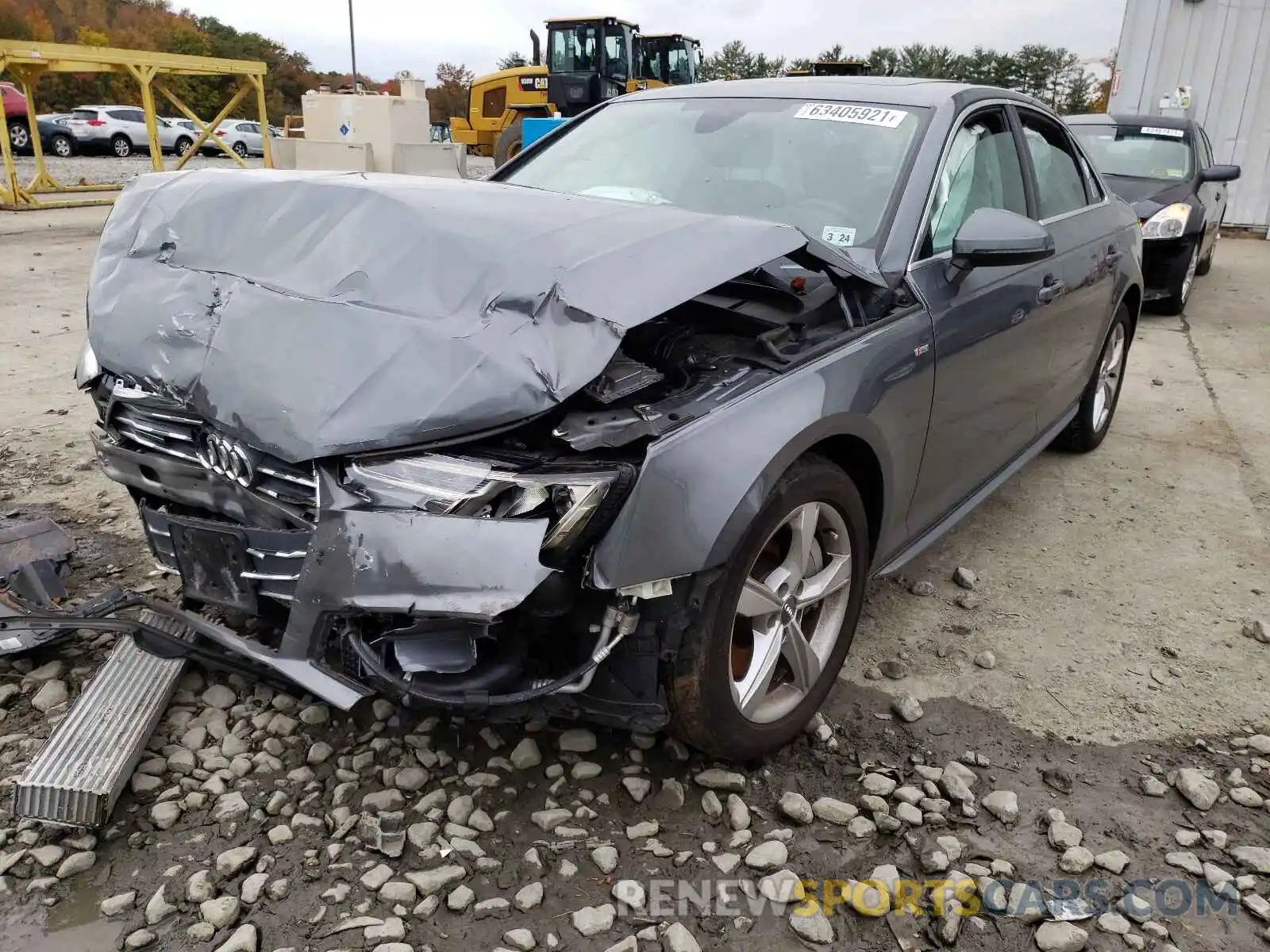 2 Photograph of a damaged car WAUDNAF47KA022249 AUDI A4 2019