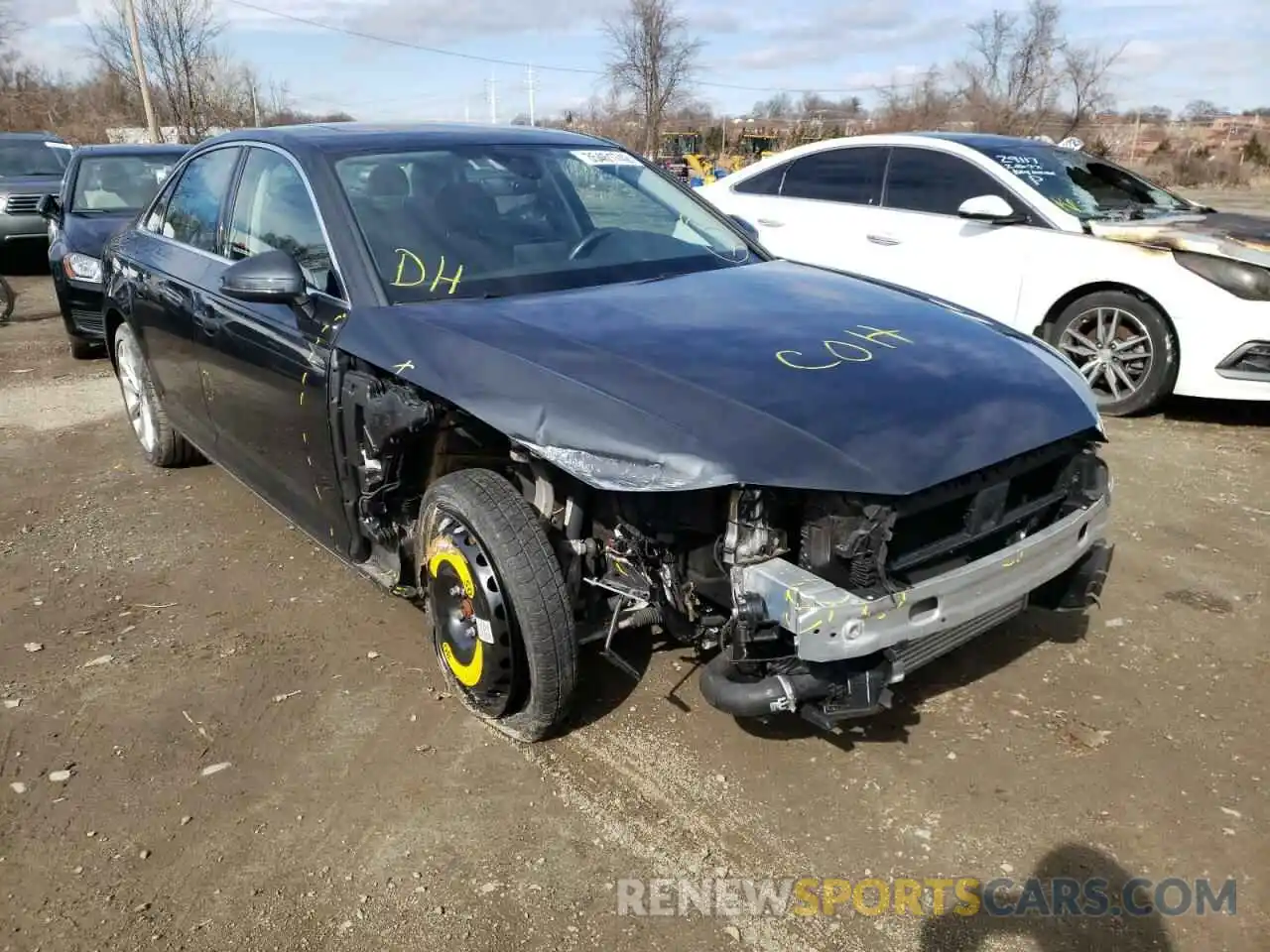 1 Photograph of a damaged car WAUDNAF47KA051525 AUDI A4 2019