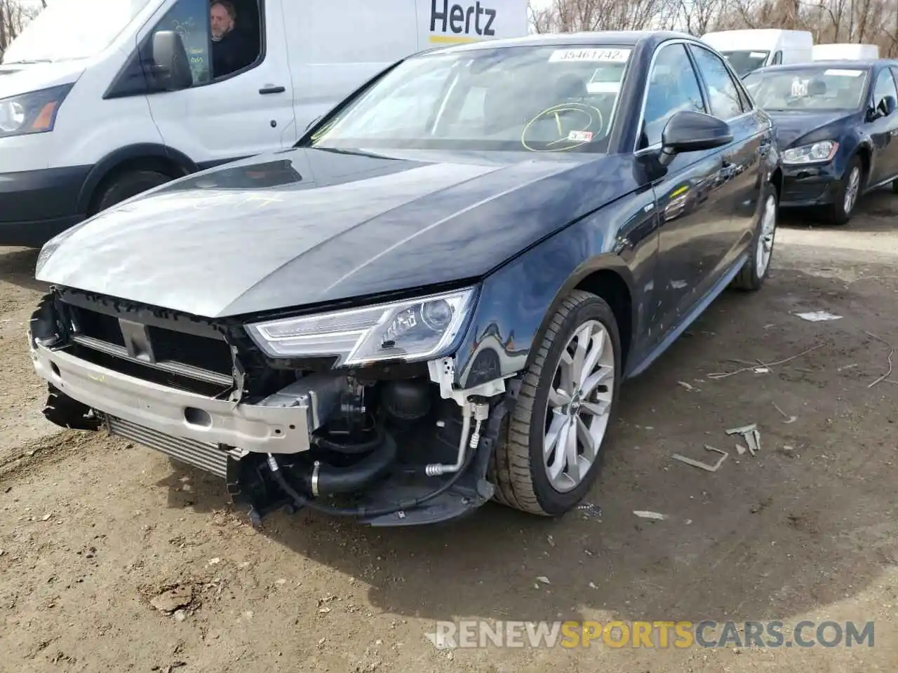 2 Photograph of a damaged car WAUDNAF47KA051525 AUDI A4 2019