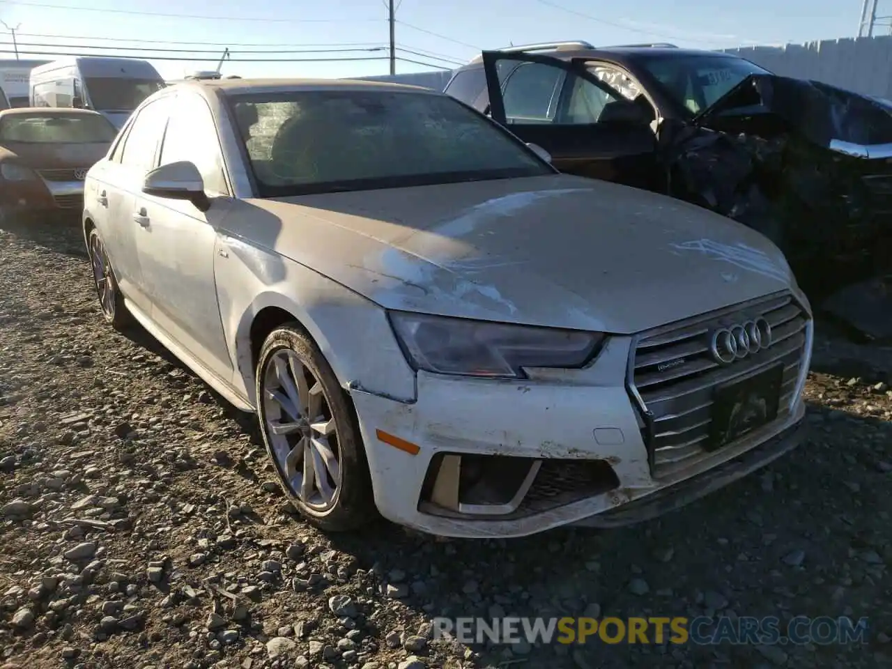 1 Photograph of a damaged car WAUDNAF48KA003287 AUDI A4 2019