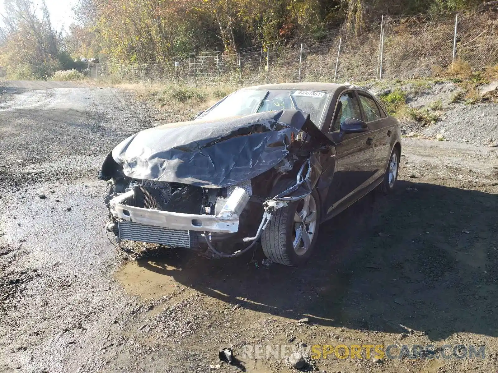 2 Photograph of a damaged car WAUDNAF48KA015021 AUDI A4 2019