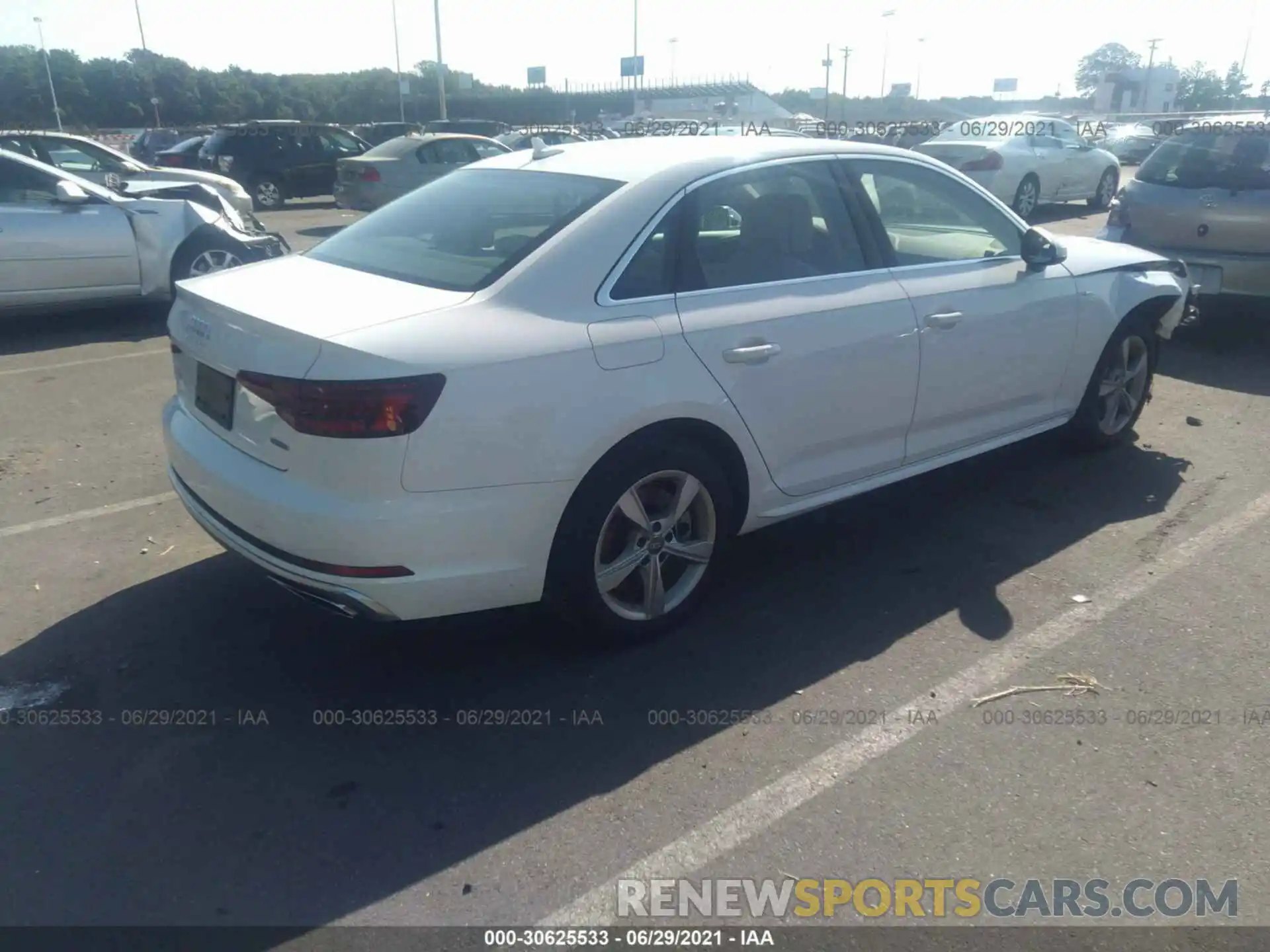 4 Photograph of a damaged car WAUDNAF48KA021627 AUDI A4 2019