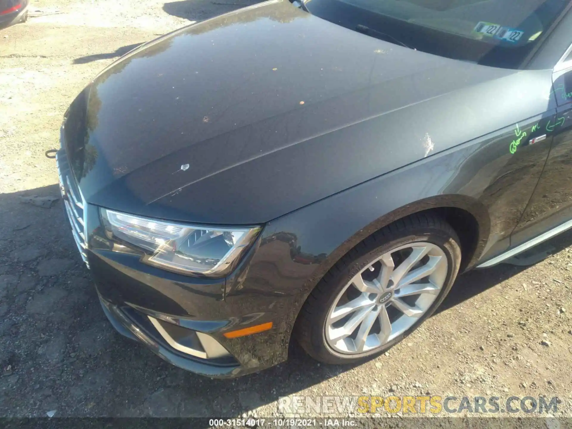 2 Photograph of a damaged car WAUDNAF48KA073727 AUDI A4 2019