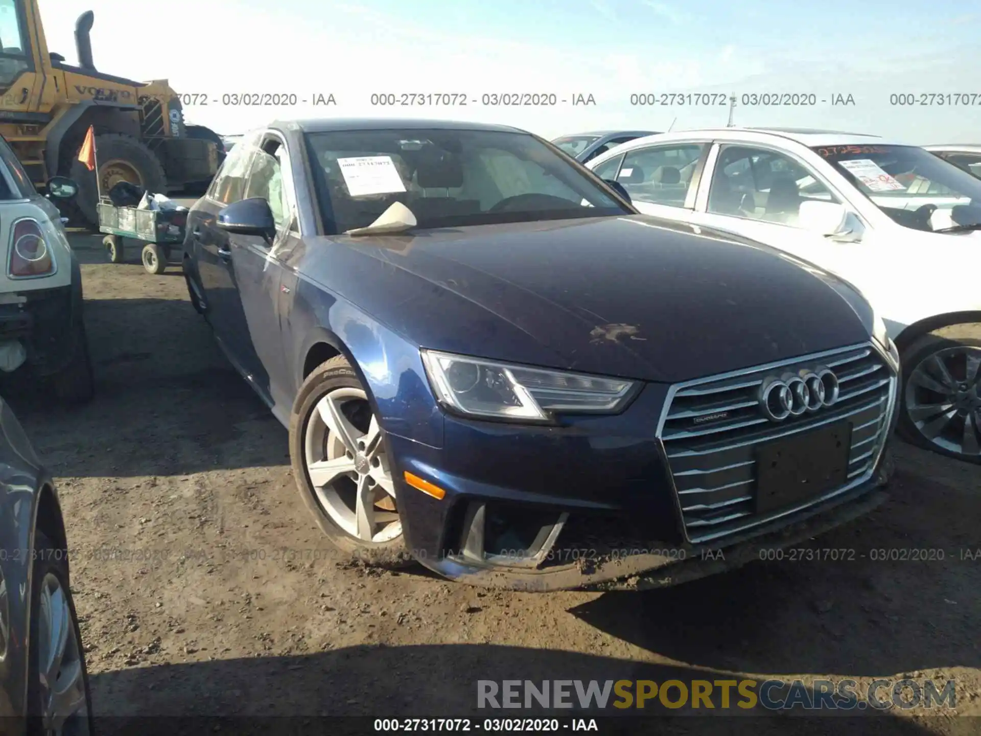 1 Photograph of a damaged car WAUDNAF48KA108363 AUDI A4 2019