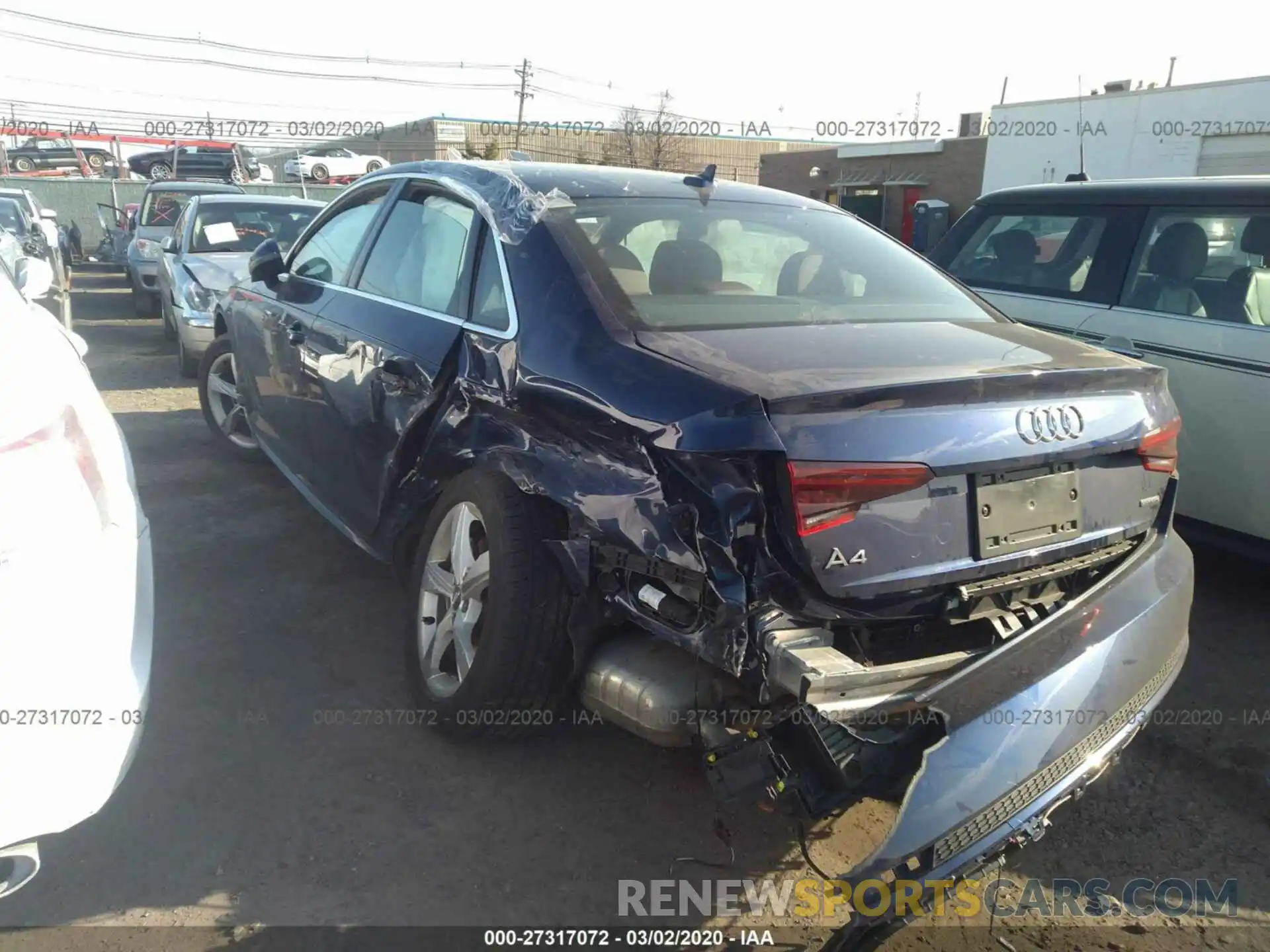 3 Photograph of a damaged car WAUDNAF48KA108363 AUDI A4 2019