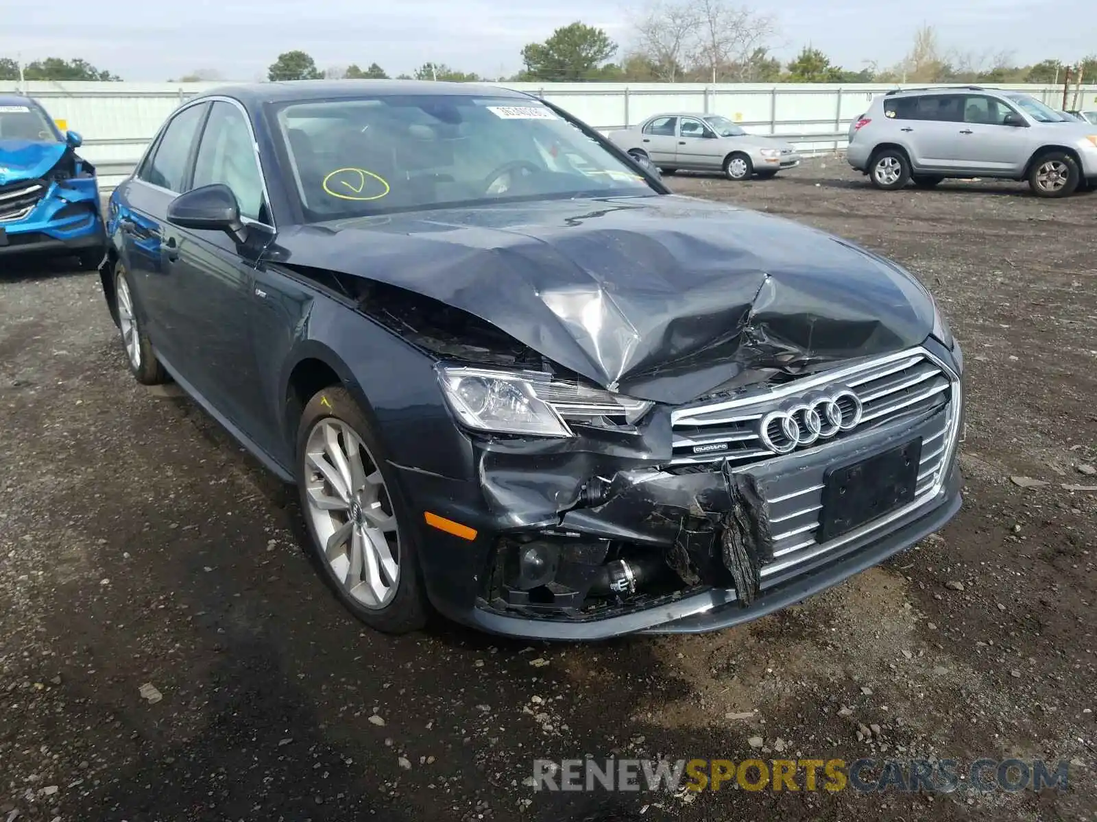 1 Photograph of a damaged car WAUDNAF48KA118312 AUDI A4 2019