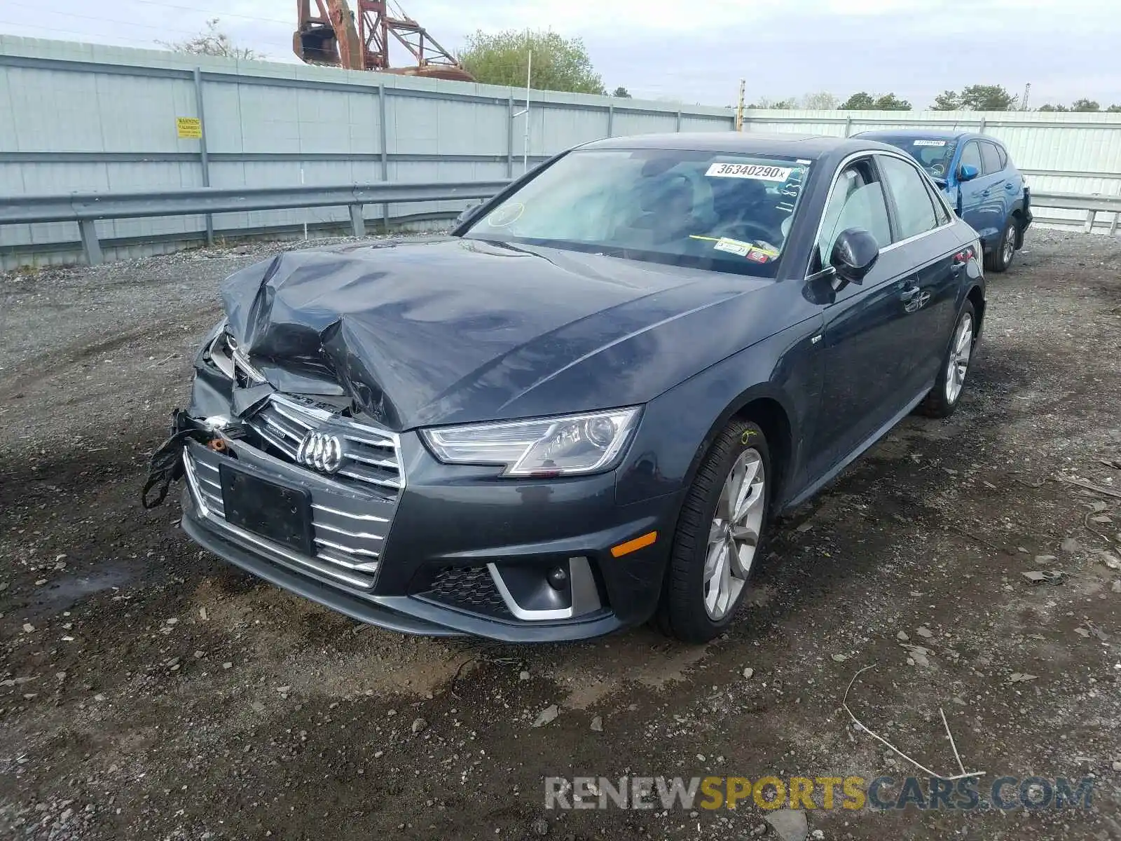 2 Photograph of a damaged car WAUDNAF48KA118312 AUDI A4 2019