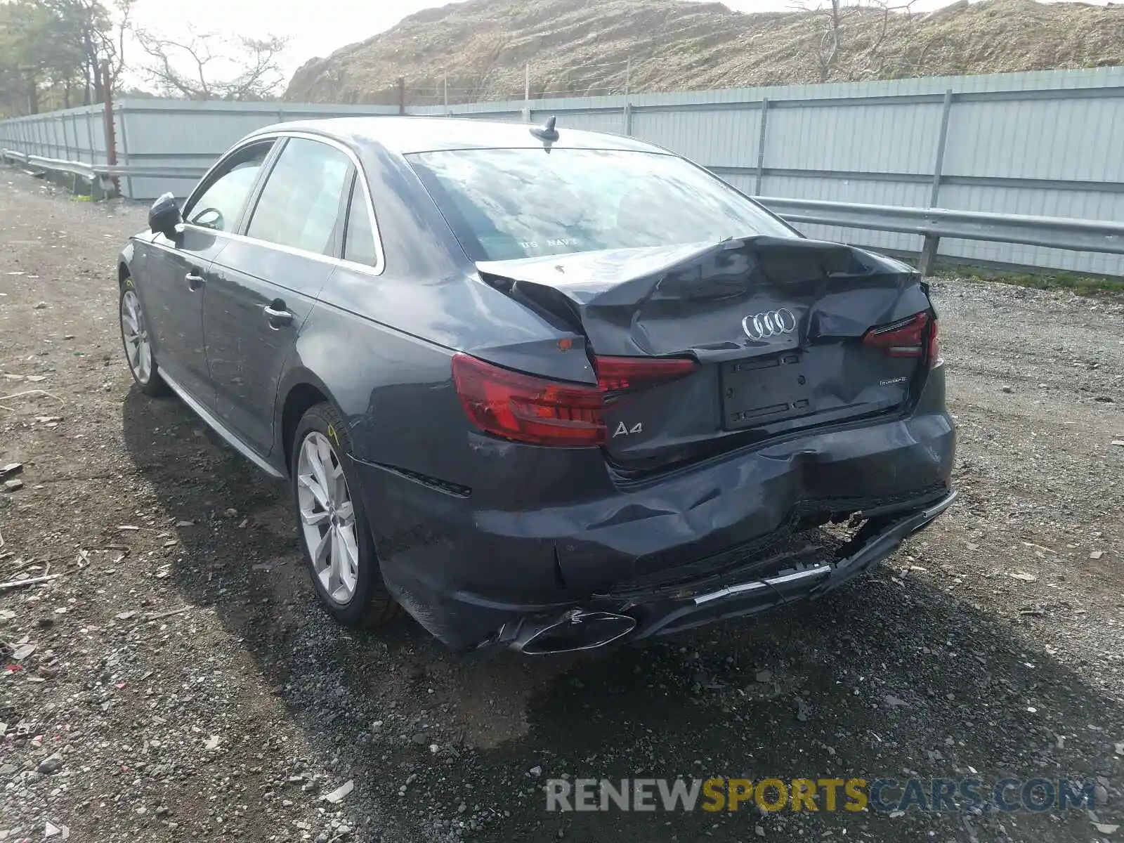 3 Photograph of a damaged car WAUDNAF48KA118312 AUDI A4 2019